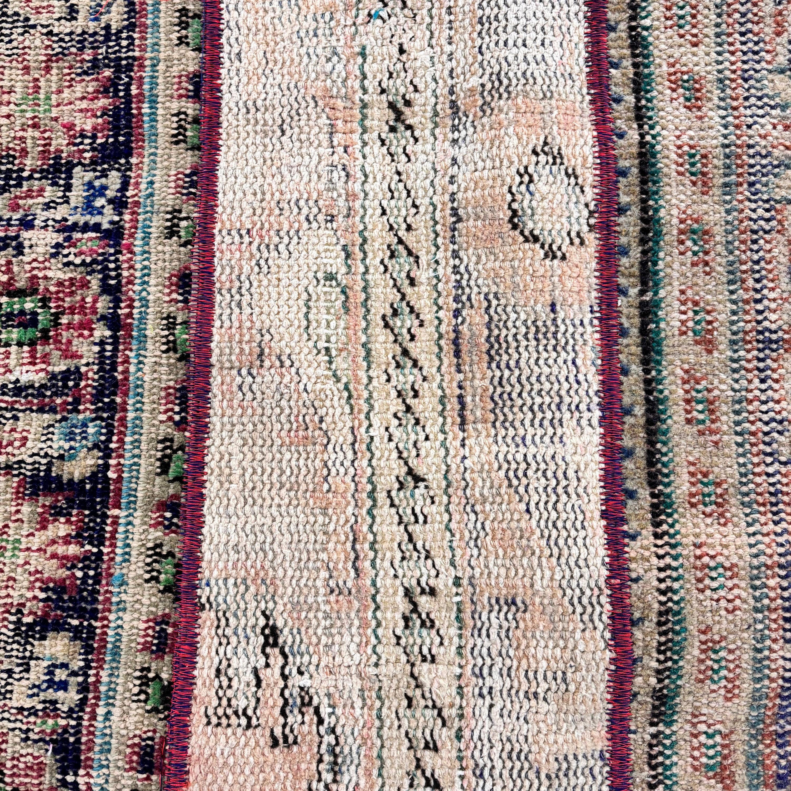 Vintage Rug, Anatolian Rugs, 2x5 ft Small Rugs, Turkish Rugs, Blue Anatolian Rugs, Office Rug, Entry Rugs, Oriental Rug, Bathroom Rug