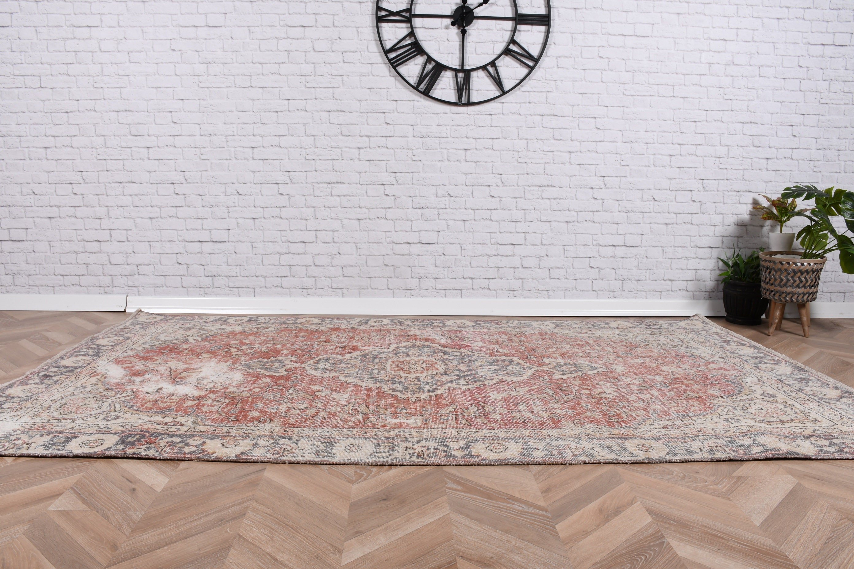 Bedroom Rug, Exotic Rug, Red  4.9x8.3 ft Large Rugs, Vintage Rug, Turkish Rugs, Moroccan Rug, Oriental Rugs, Dining Room Rugs