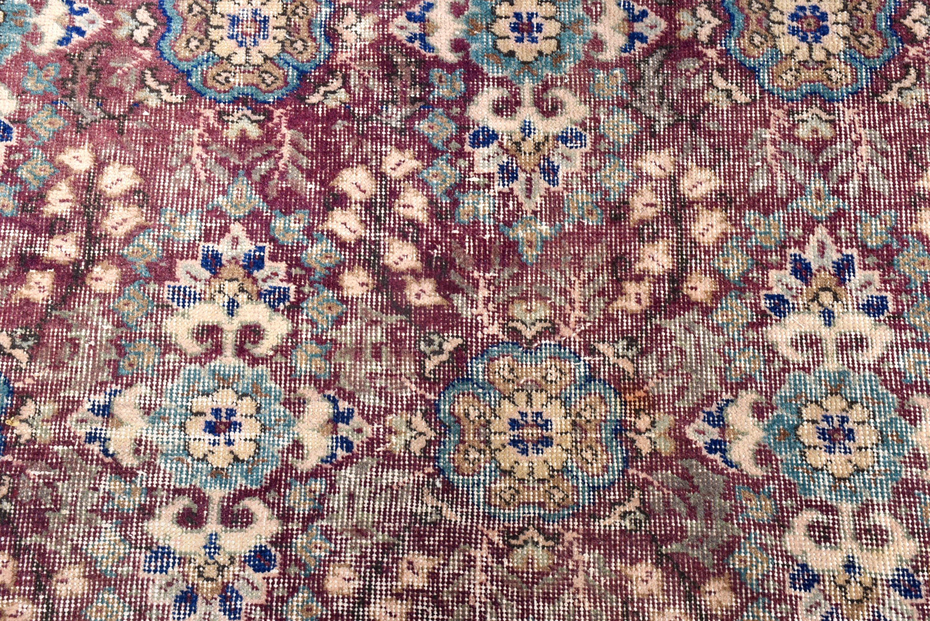 2x3,1 ft Küçük Halılar, Sanatsal Halılar, Küçük Vintage Halı, Mor Boho Halılar, Vintage Halı, Havalı Halı, Açıklama Halıları, Araba Paspas Halıları, Türk Halıları