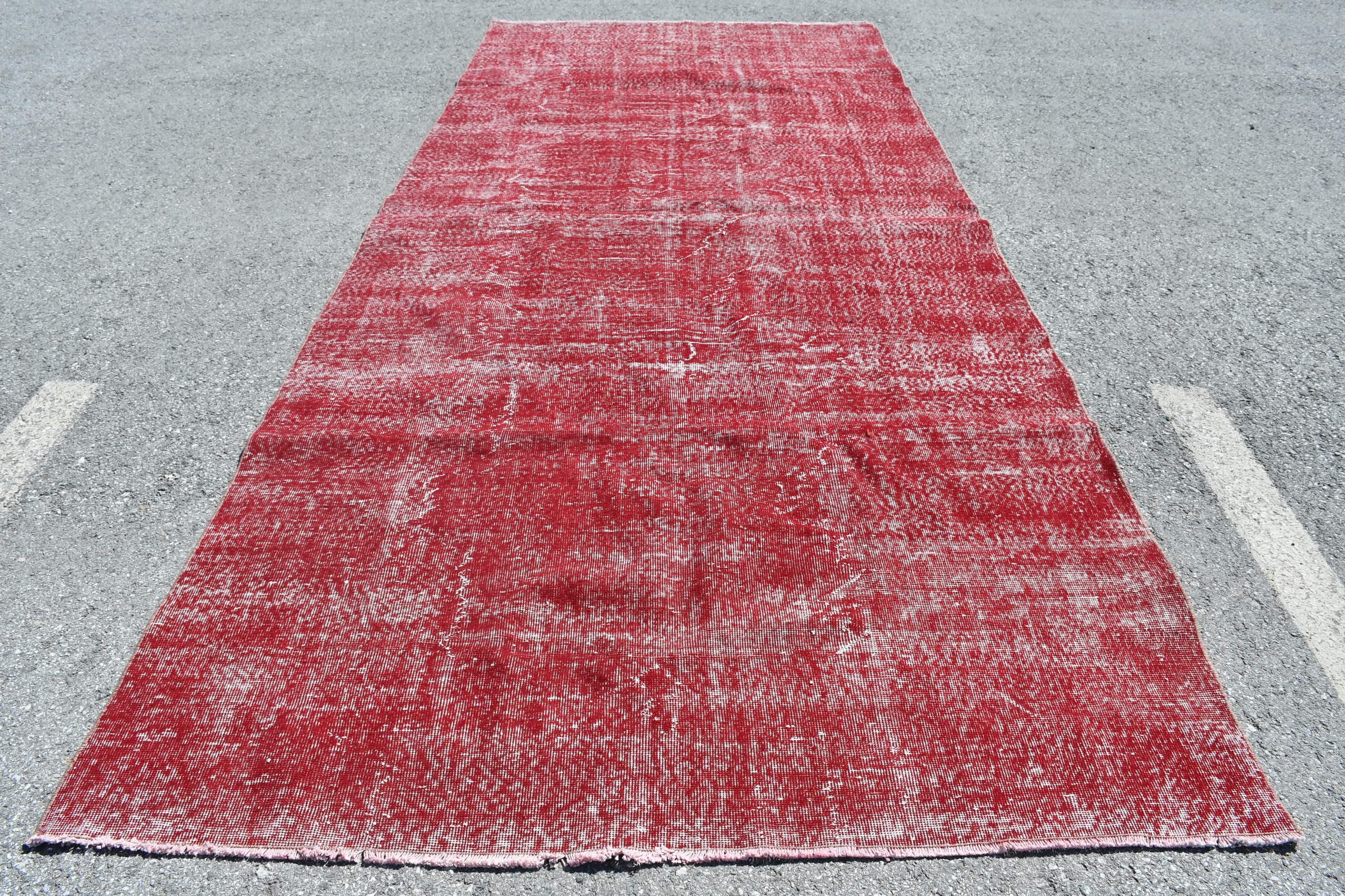 Red Home Decor Rug, Antique Rugs, Muted Rug, Turkish Rugs, 5.8x13.5 ft Oversize Rug, Dining Room Rugs, Vintage Rug, Salon Rug