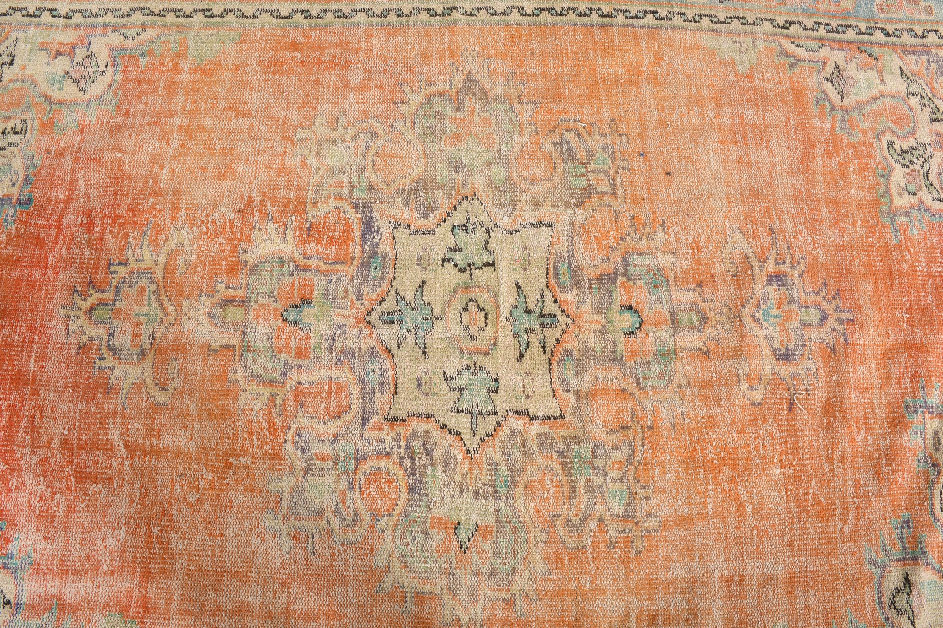 Living Room Rug, Moroccan Rugs, Orange Home Decor Rugs, Salon Rug, Nomadic Rugs, 5.8x8.7 ft Large Rug, Cool Rug, Vintage Rugs, Turkish Rugs