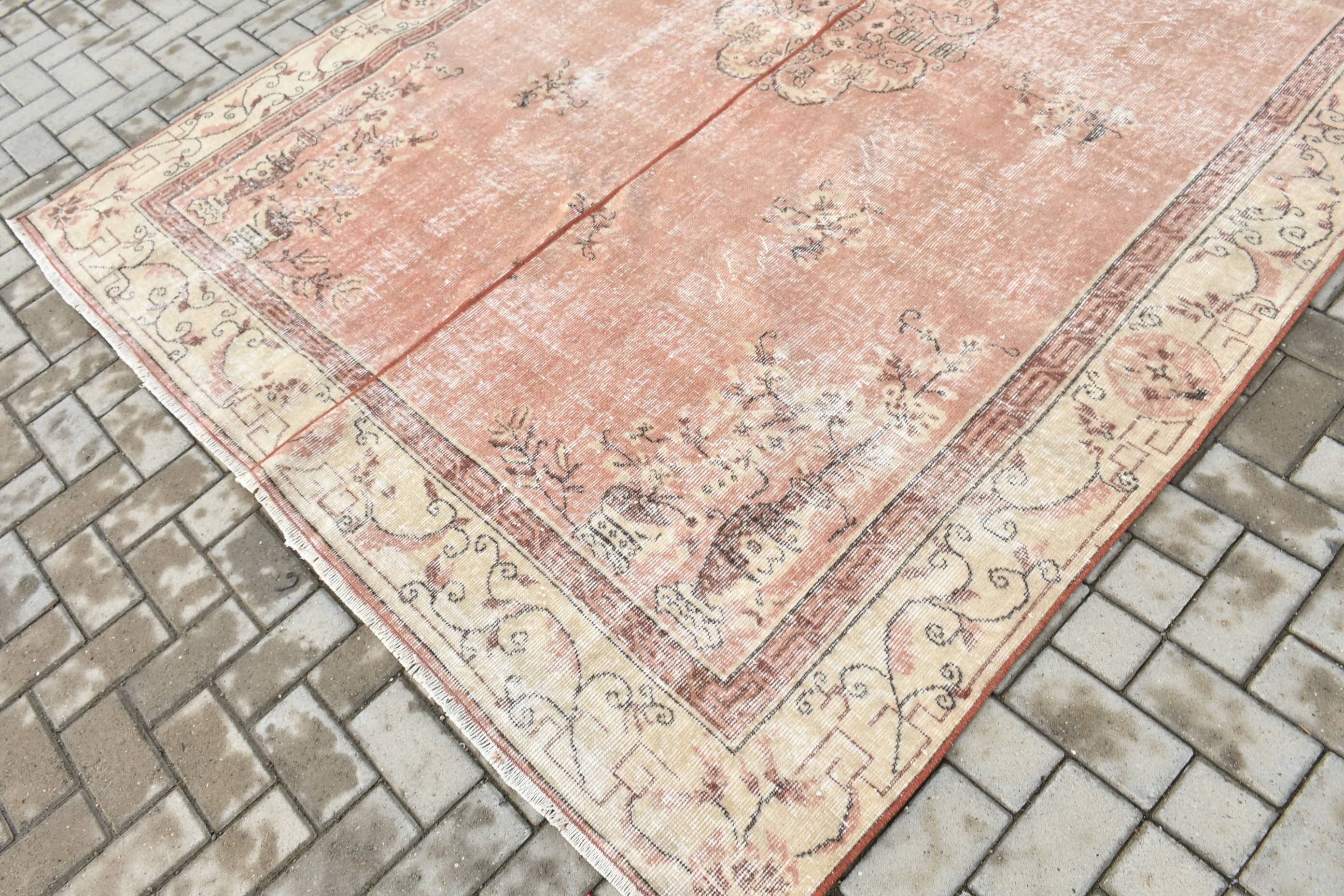 Moroccan Rugs, Antique Rug, Vintage Rug, Bedroom Rug, 6.8x10.2 ft Large Rugs, Salon Rugs, Turkish Rug, Rugs for Bedroom, Beige Antique Rug