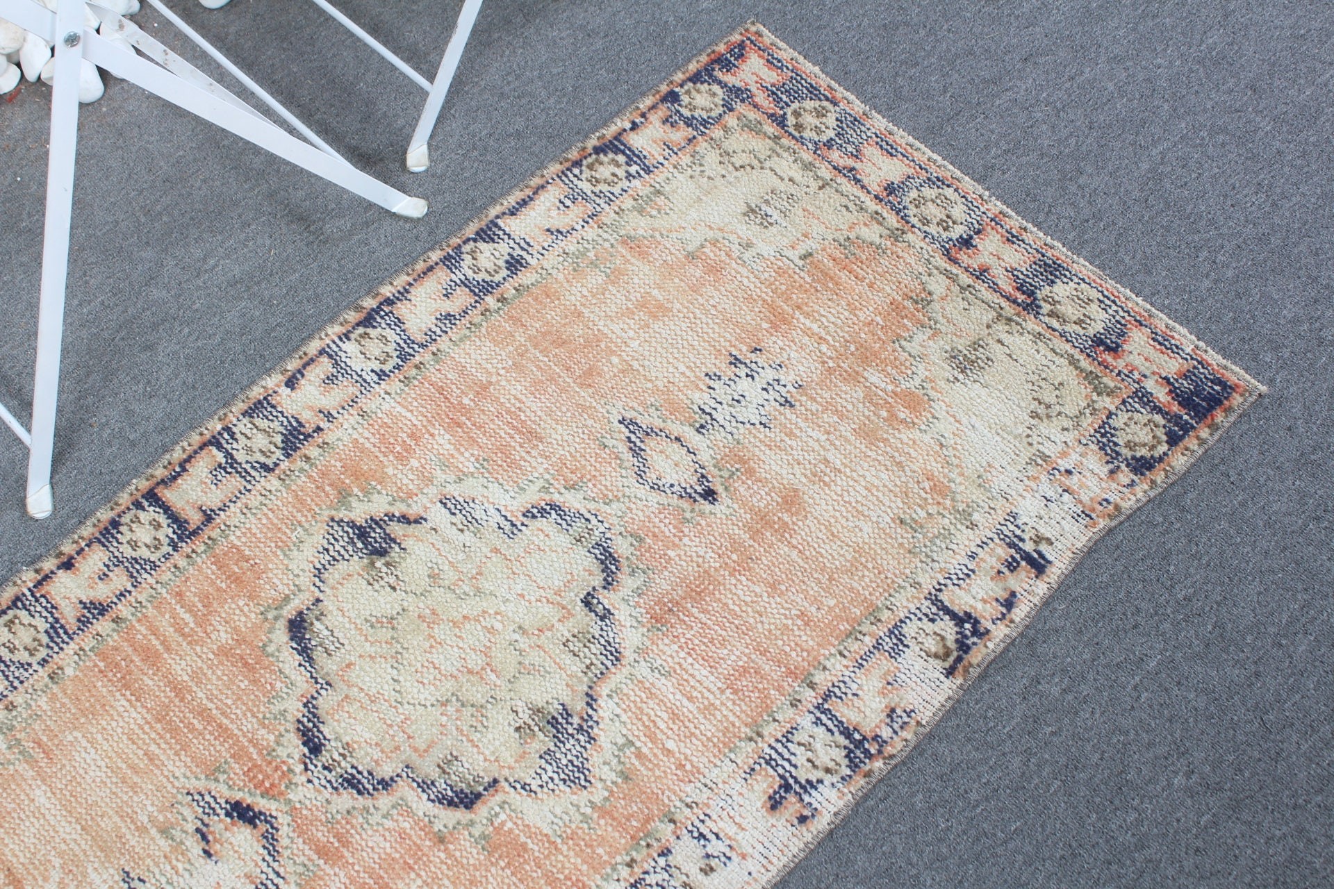 Eclectic Rug, Bedroom Rug, Orange Home Decor Rug, Wall Hanging Rug, 2.1x4 ft Small Rug, Vintage Rug, Turkish Rug, Cool Rug