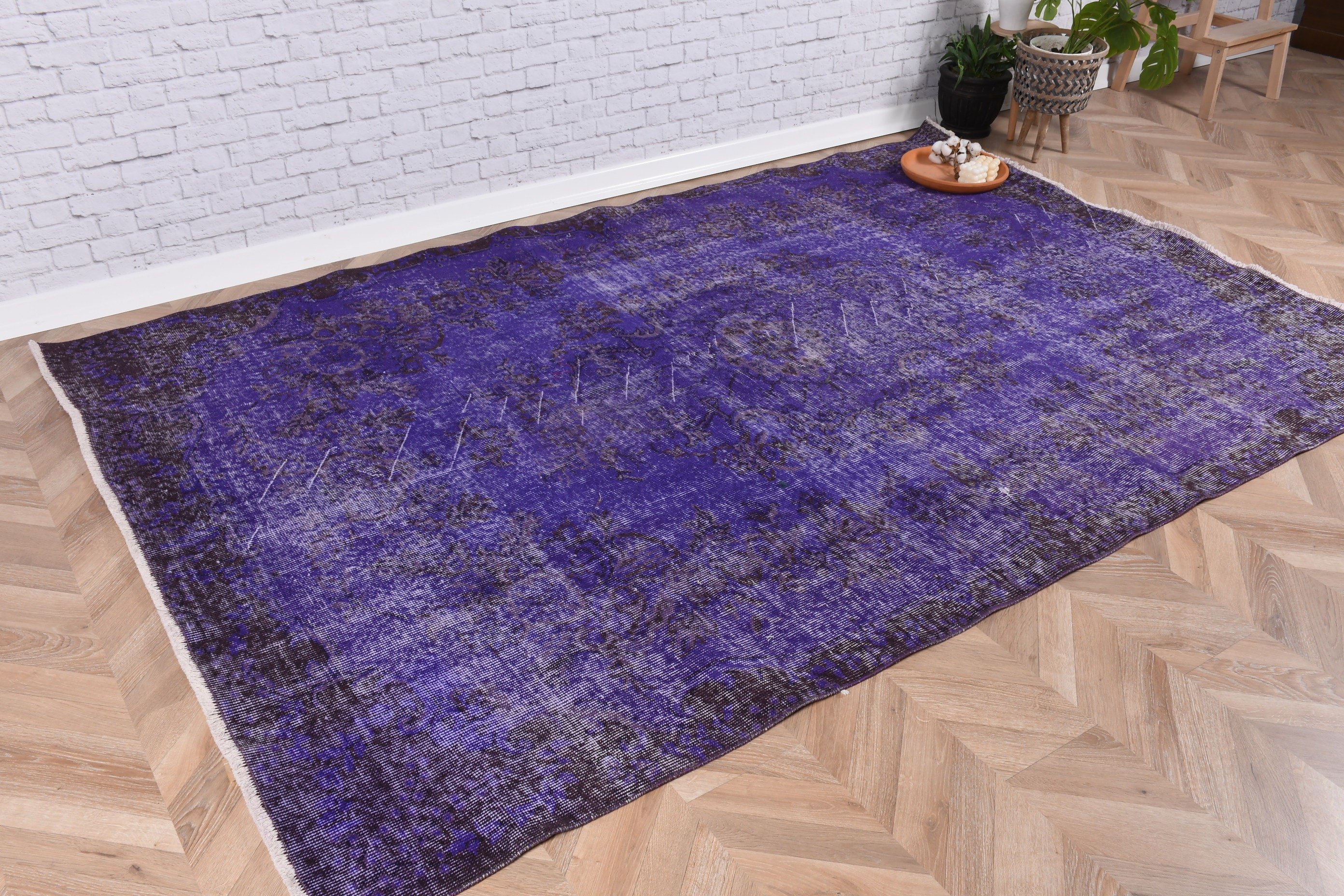 Purple Kitchen Rugs, Exotic Rugs, Turkish Rugs, Salon Rugs, 5.5x8.5 ft Large Rugs, Bedroom Rug, Moroccan Rugs, Vintage Rug, Kitchen Rug