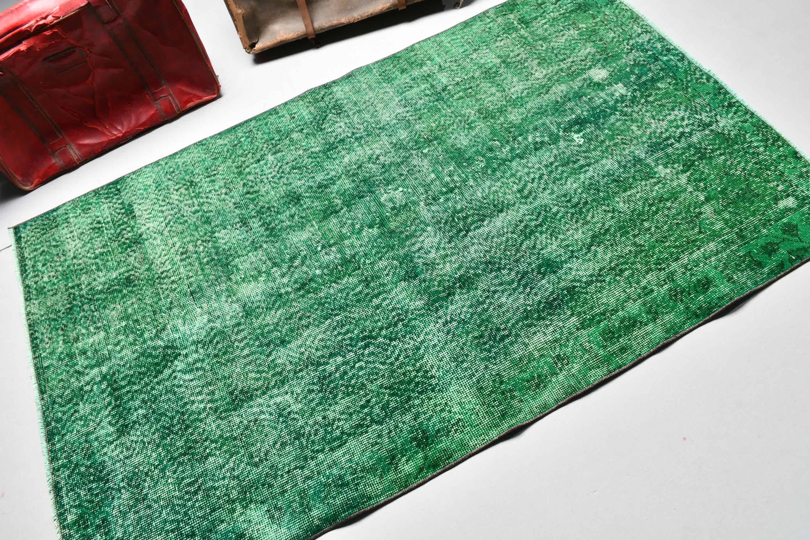 Kitchen Rugs, Green Oriental Rug, Turkish Rugs, 3.7x6 ft Accent Rugs, Entry Rug, Vintage Rugs, Floor Rugs, Oriental Rug, Rugs for Nursery