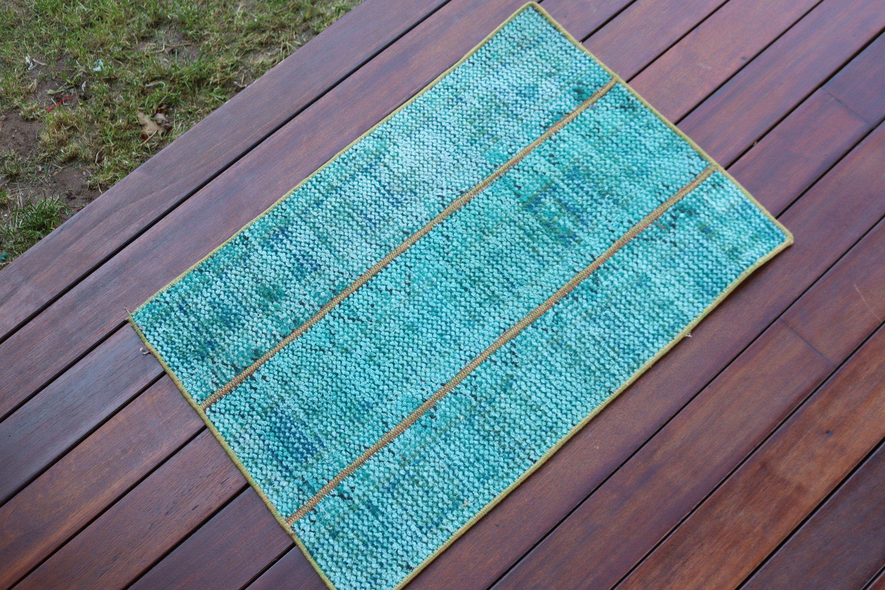 Vintage Rug, Small Boho Rug, Artistic Rug, Turkish Rug, Car Mat Rugs, Green Antique Rug, Neutral Rug, 1.6x2.3 ft Small Rugs