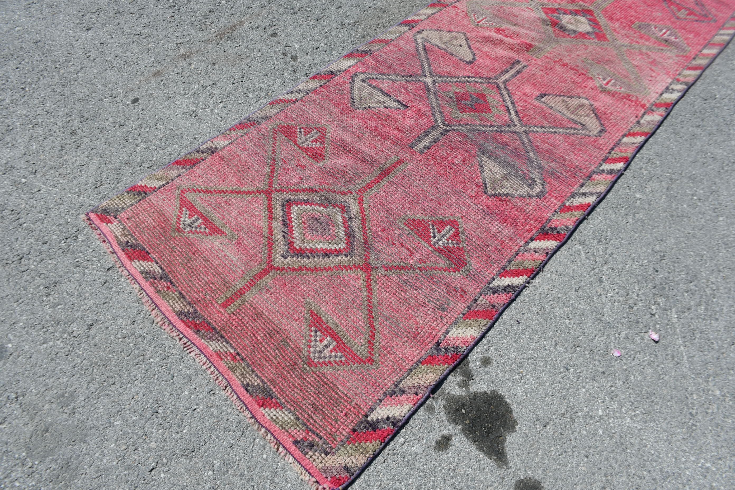 Pale Rug, Rugs for Corridor, Vintage Rugs, Antique Rugs, Corridor Rugs, Anatolian Rugs, Turkish Rug, Hand Knotted Rug, 3.1x10 ft Runner Rug