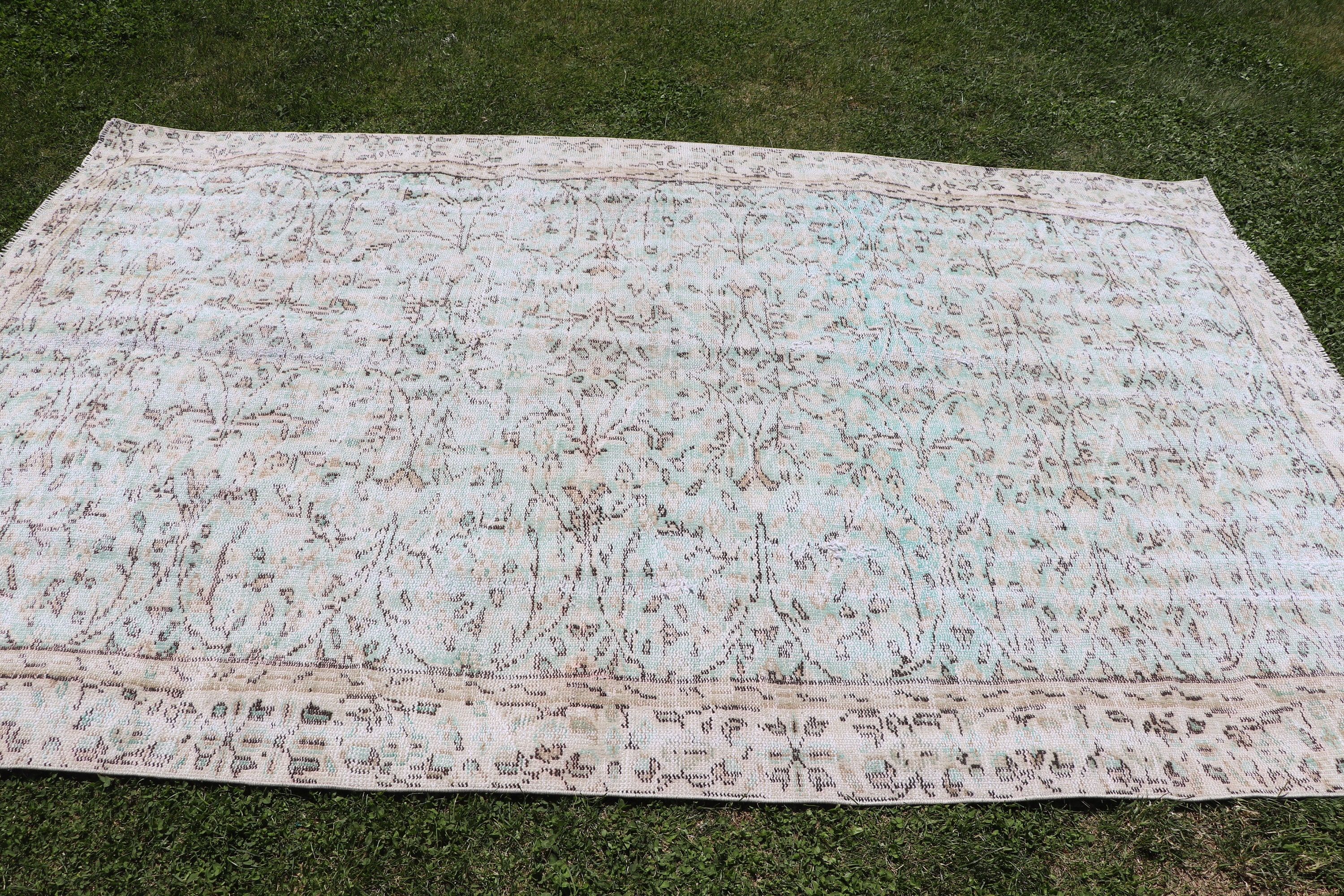 Antique Rugs, Anatolian Rugs, Green Anatolian Rugs, Salon Rugs, 5.5x8.9 ft Large Rugs, Vintage Rug, Turkish Rug, Large Vintage Rugs