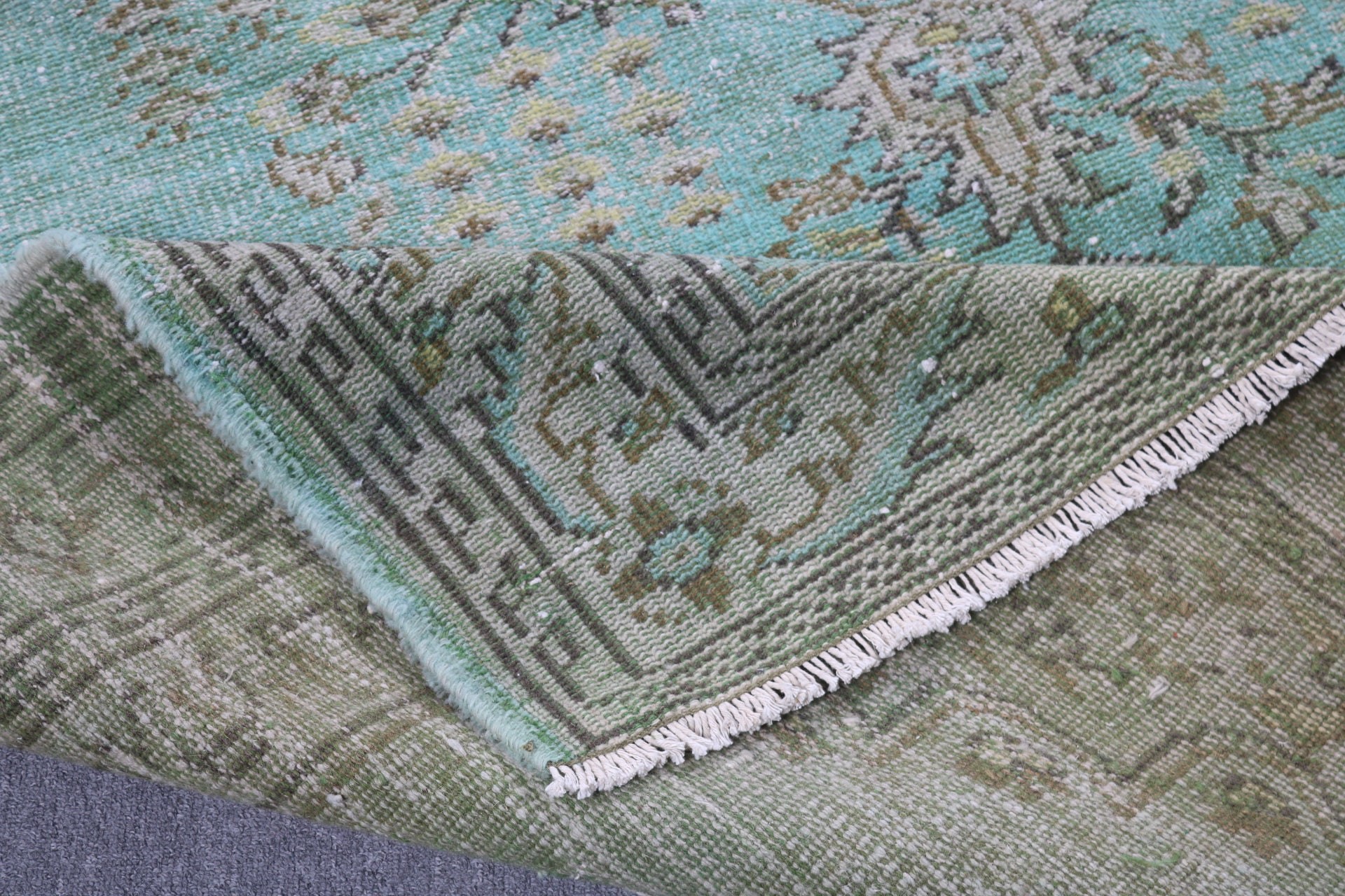 Outdoor Rugs, Boho Rugs, Turkish Rug, Green Boho Rug, Salon Rug, Large Oushak Rugs, Vintage Rugs, 5.5x8.7 ft Large Rugs