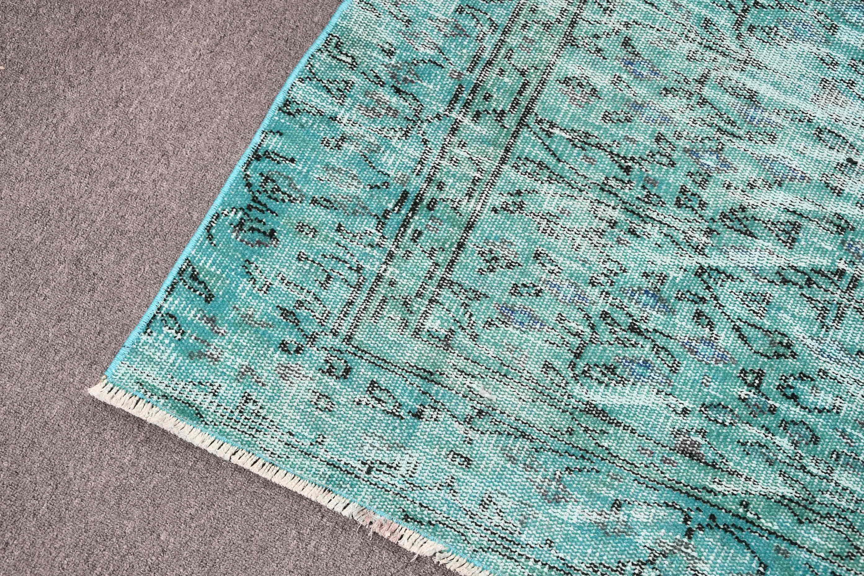 Home Decor Rugs, Cute Rug, 4.9x7.8 ft Area Rug, Blue Wool Rugs, Dining Room Rug, Living Room Rug, Turkish Rugs, Vintage Rugs, Oushak Rugs