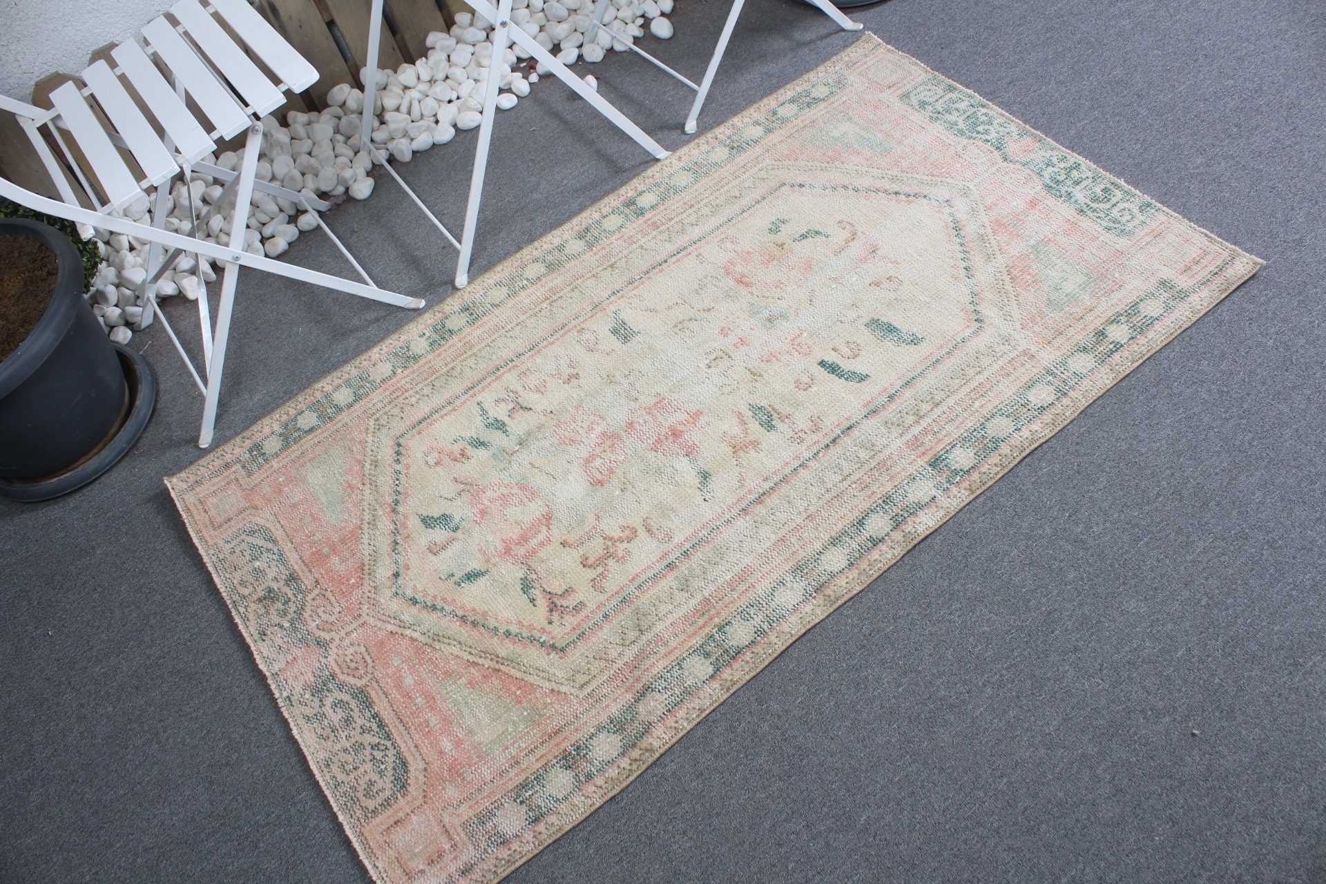 Çocuk Odası Halıları, Duvara Asılı Halılar, Vintage Halı, 2,8x4,9 ft Küçük Halı, Yün Halı, Türk Halıları, Yatak Odası Halısı, Yeşil Mutfak Halısı, Giriş Halısı