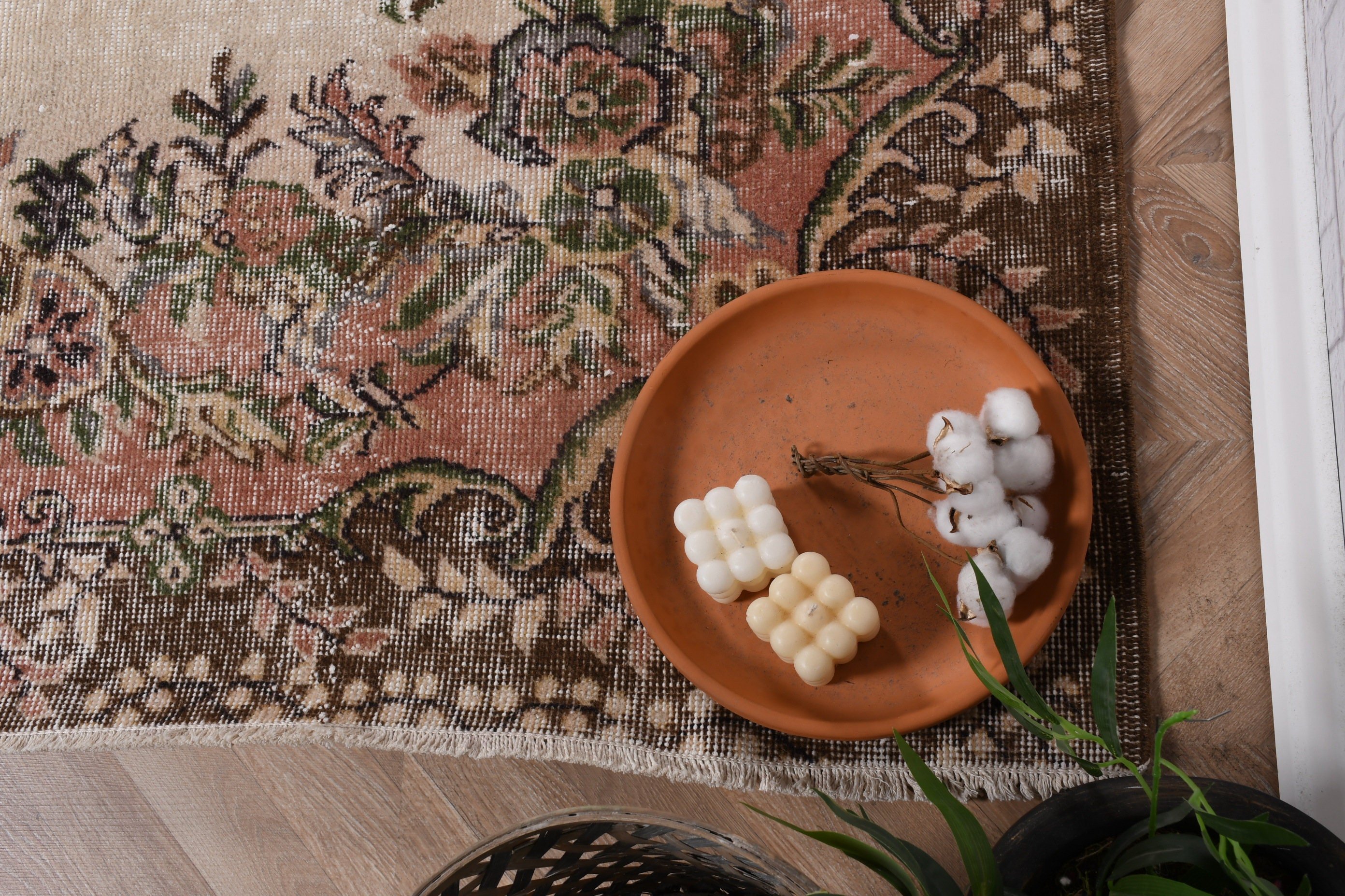 Salon Halıları, El Dokuma Halı, Vintage Halılar, Açıklama Halısı, Salon Halısı, Yatak Odası Halısı, 5.6x9.3 ft Büyük Halılar, Turuncu Oushak Halıları, Türk Halısı