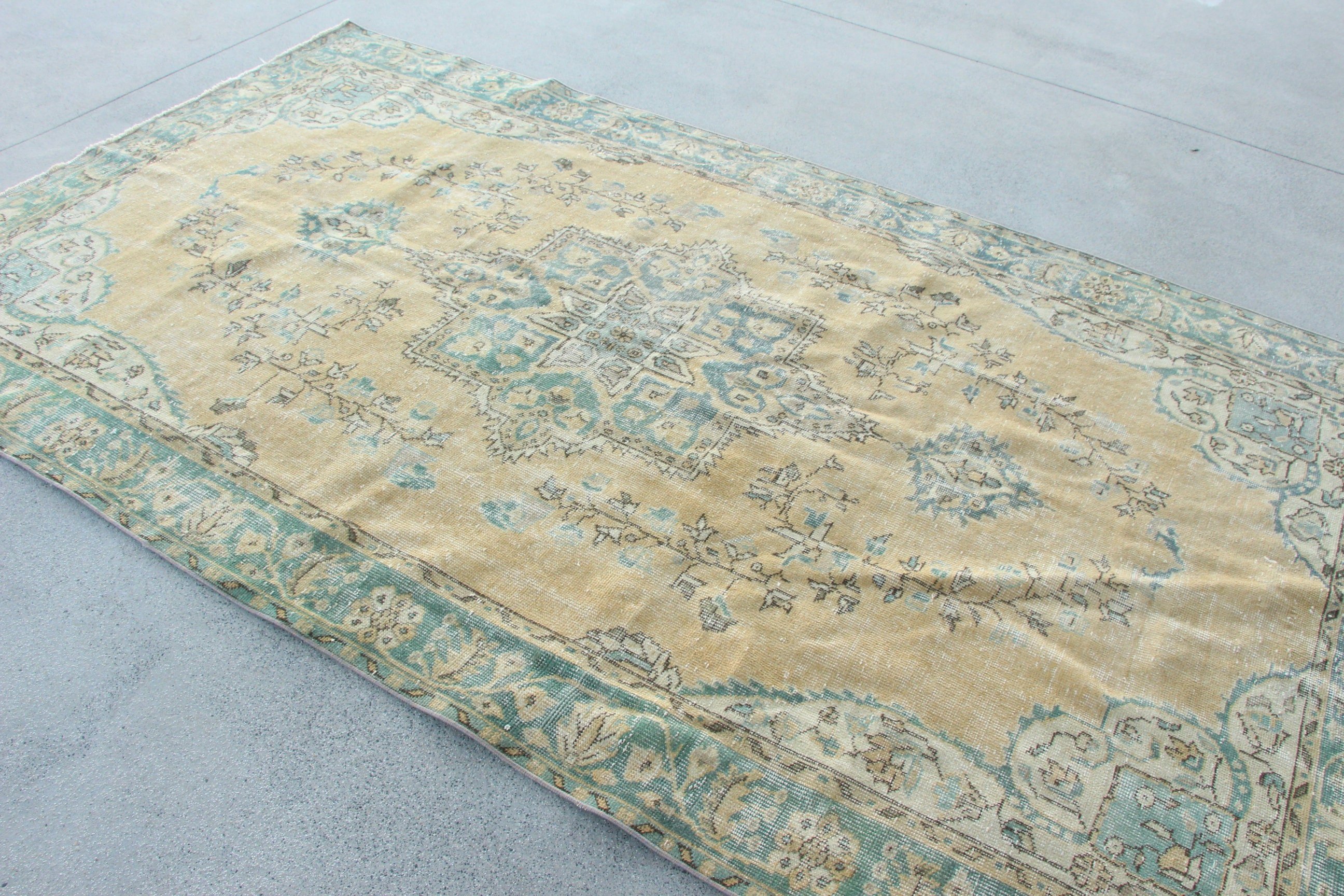 Vintage Halılar, Oryantal Halı, Nötr Halı, Büyük Boho Halılar, Turuncu Geometrik Halı, Etnik Halı, 5,6x9,8 ft Büyük Halı, Salon Halıları, Türk Halıları