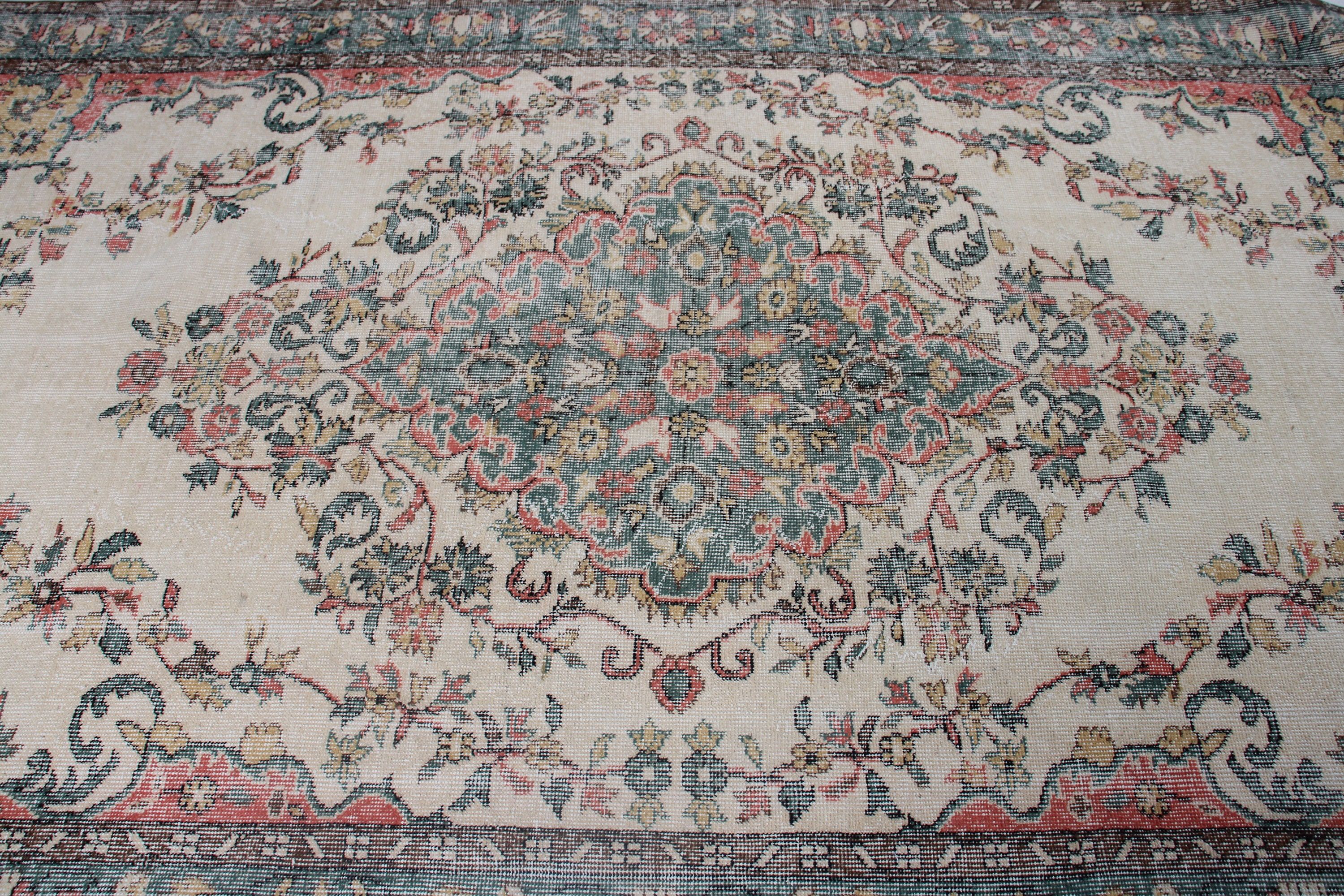 Yatak Odası Halıları, Türkiye Halısı, Oushak Halısı, Yemek Odası Halıları, Türk Halısı, Modern Halısı, Vintage Halıları, 5.6x9.3 ft Büyük Halısı, Bej Oushak Halısı