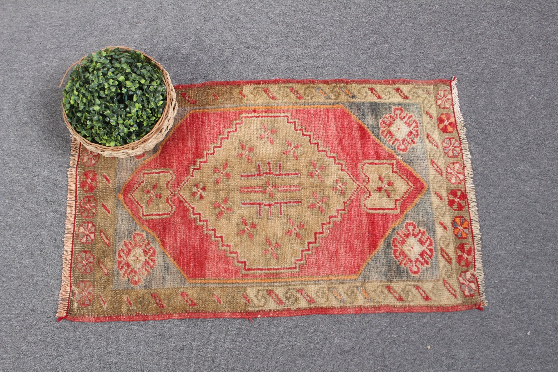 Yatak Odası Halısı, Kırmızı Mutfak Halıları, Anadolu Halısı, Vintage Halılar, Fas Halısı, Türk Halısı, Özel Halı, 1.7x2.8 ft Küçük Halı, Banyo Halıları