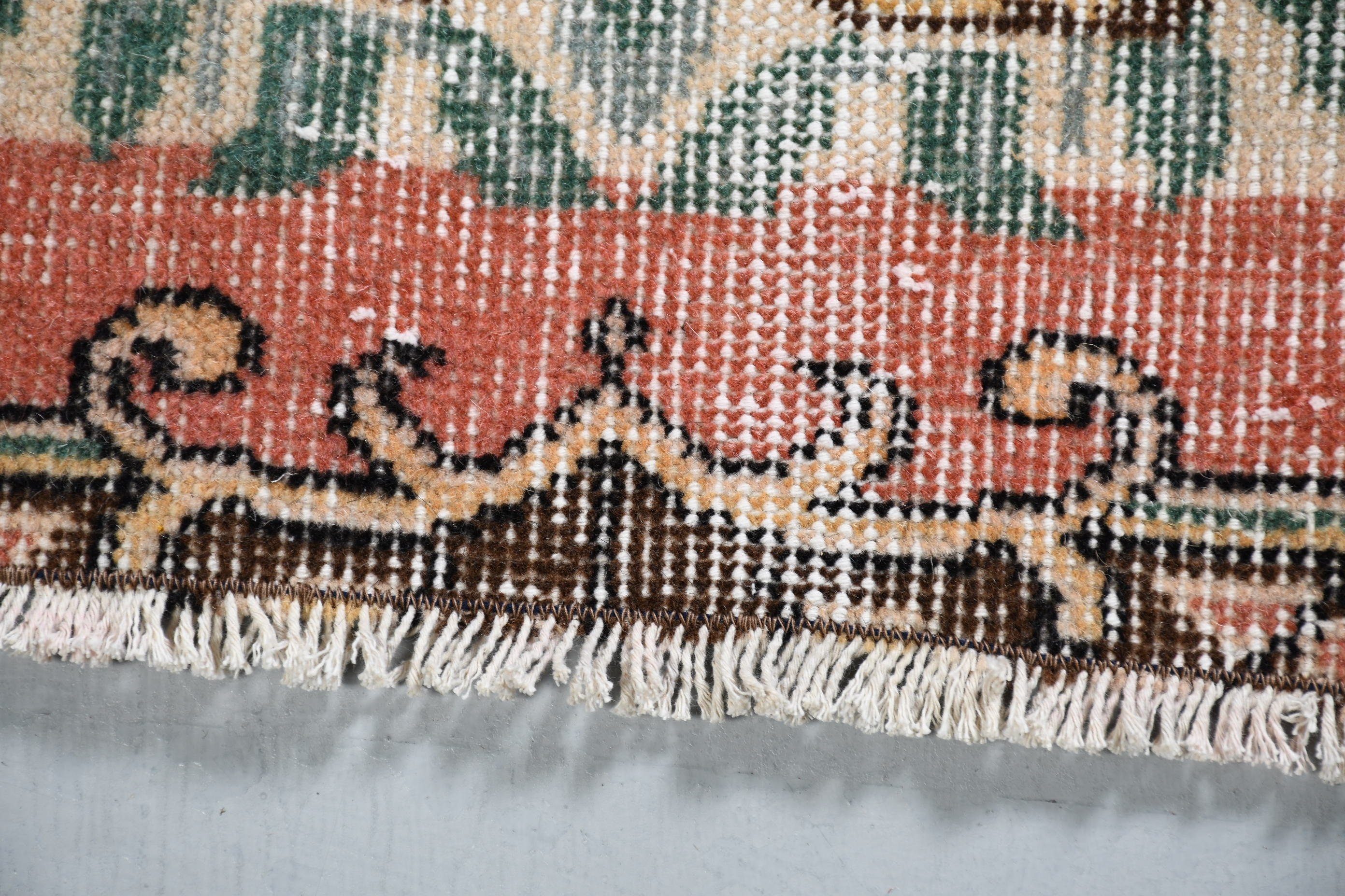 Abstract Rugs, Turkish Rugs, Living Room Rug, Wool Rug, Vintage Rug, 4.9x8.8 ft Large Rug, Bedroom Rugs, Home Decor Rug, Green Oushak Rug