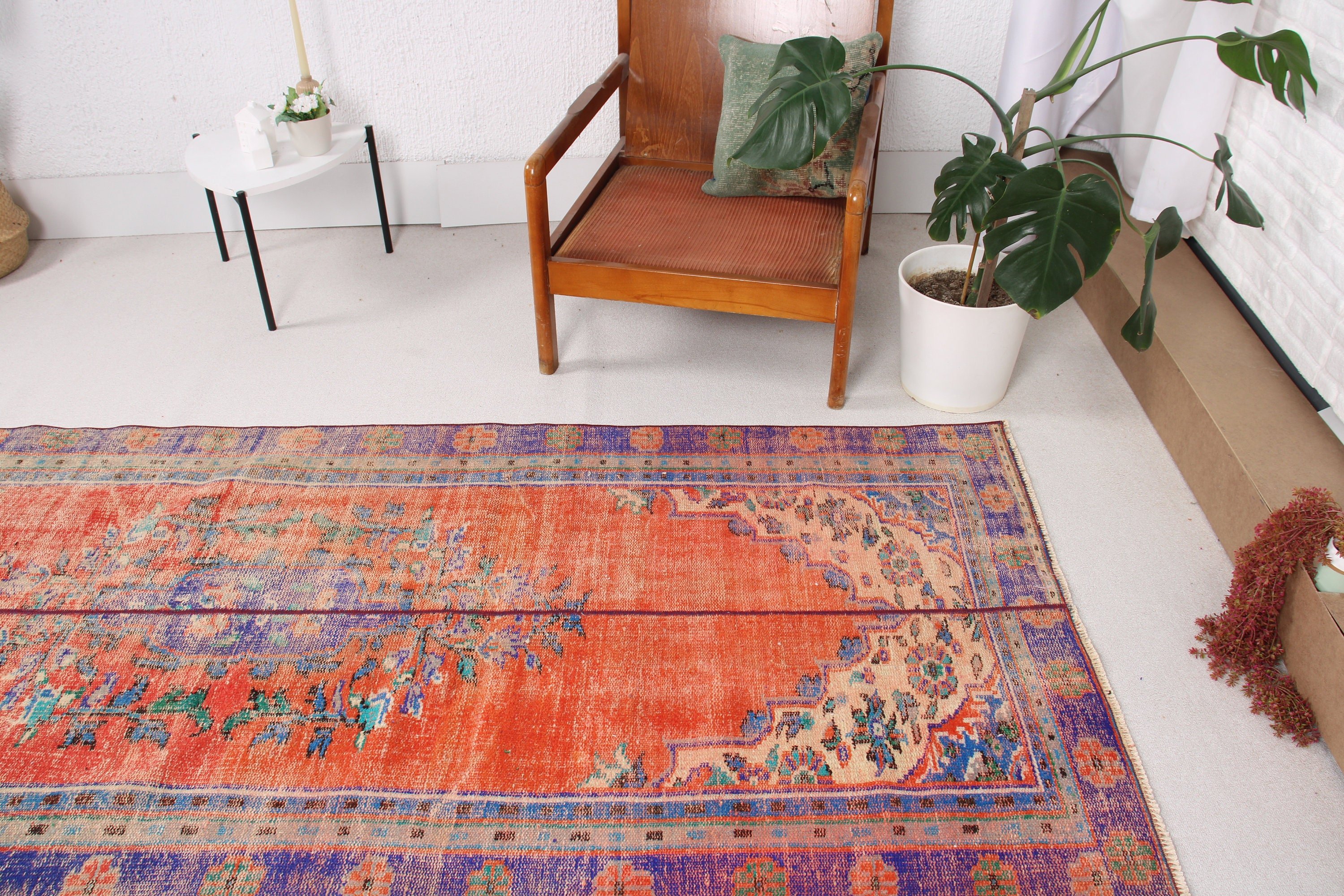 Kırmızı Yün Halı, Nötr Halılar, Türk Halısı, Vintage Halılar, Çocuk Odası Halısı, Ev Halıları, Oryantal Halılar, 3,7x9,1 ft Alan Halıları, Çocuk Odası Halıları