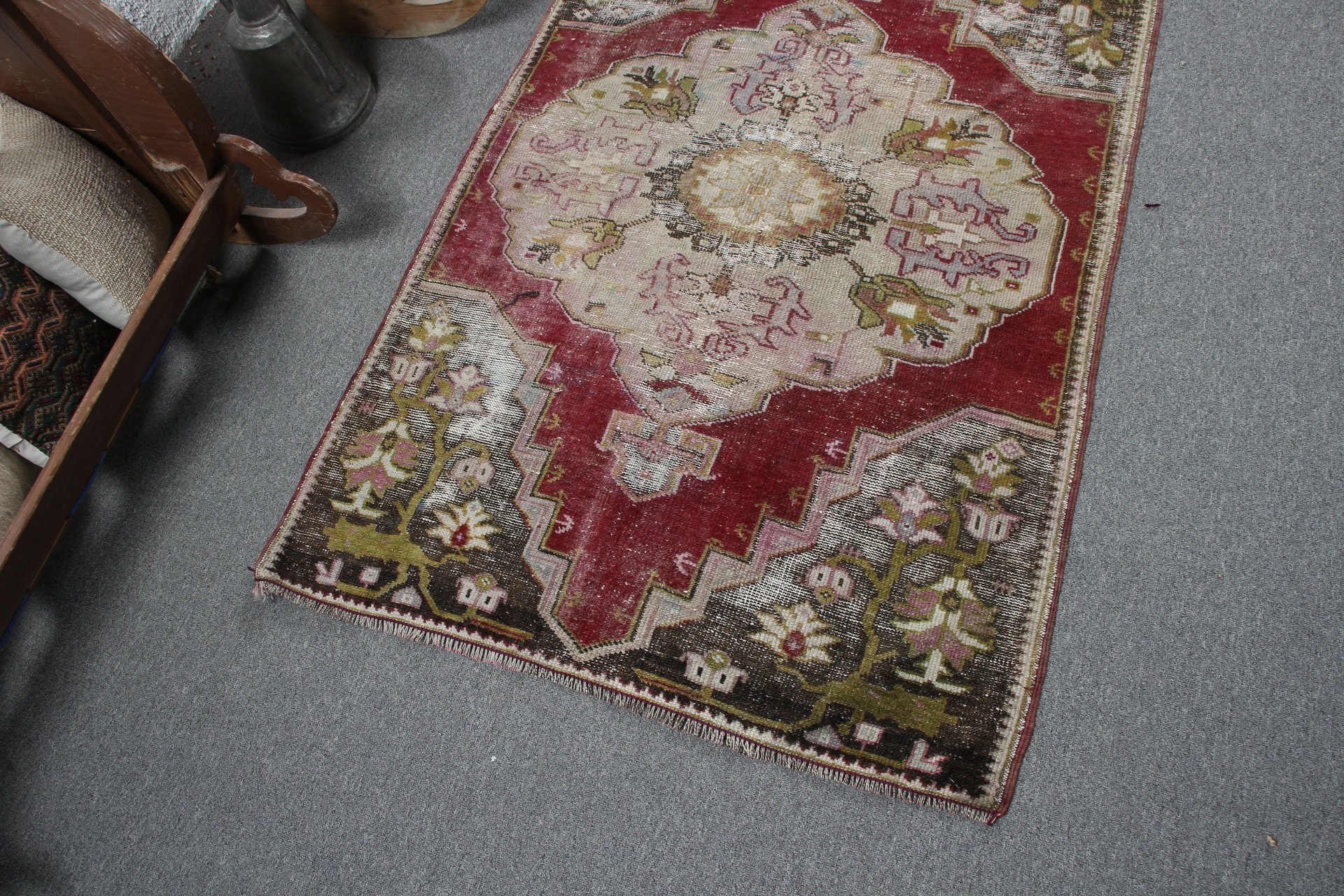 Purple Anatolian Rug, Rugs for Entry, Bedroom Rugs, 3.1x5 ft Accent Rug, Cool Rugs, Entry Rug, Turkish Rug, Vintage Rug, Kitchen Rug
