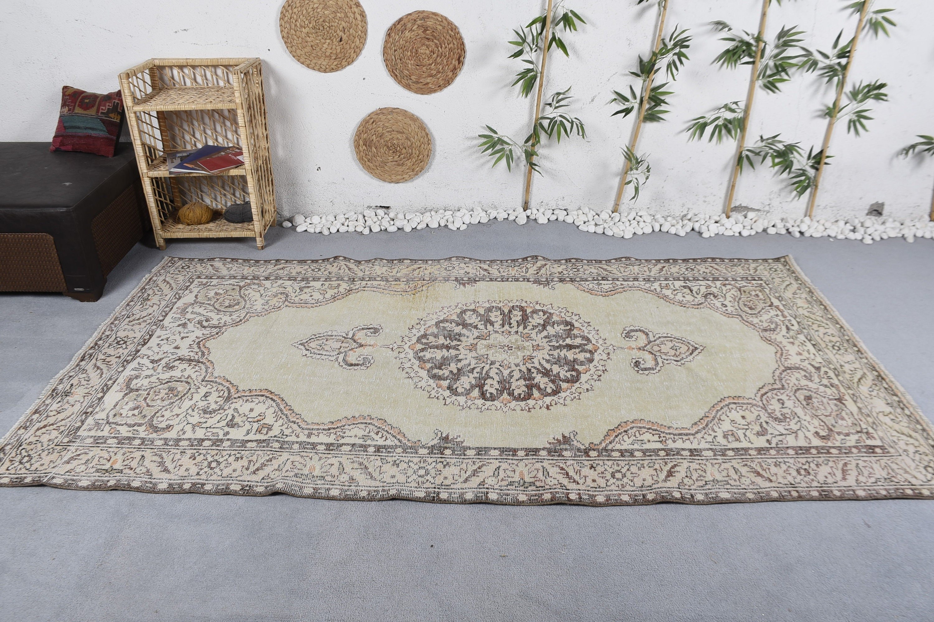 Vintage Rug, Living Room Rug, Bedroom Rugs, Home Decor Rug, Wedding Rug, Beige Kitchen Rugs, Turkish Rug, Cool Rug, 4.9x9.2 ft Large Rugs