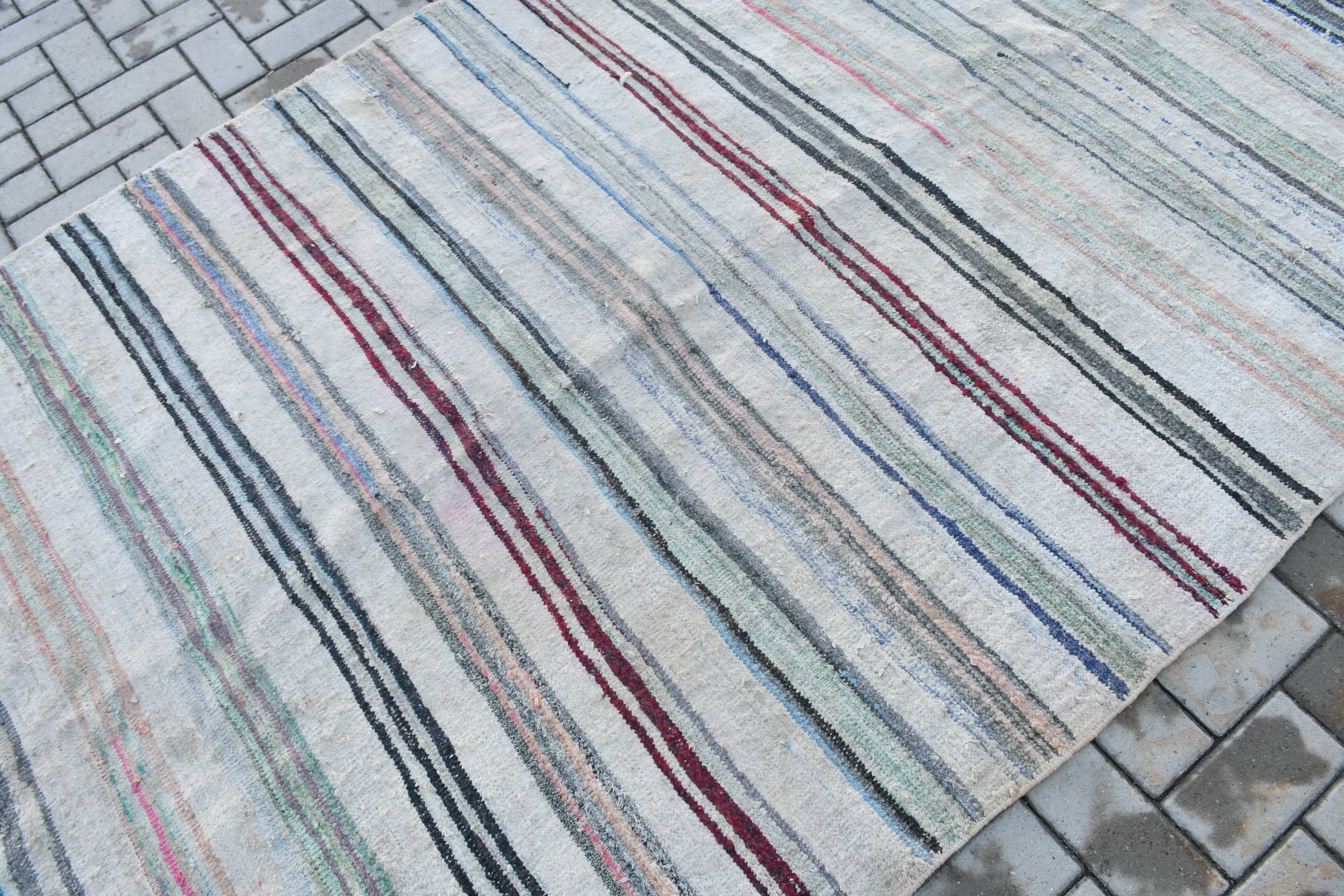 Kilim, Bej Yatak Odası Halıları, Oturma Odası Halıları, Oryantal Halı, 5.1x11.8 ft Büyük Halı, Salon Halısı, Türk Halısı, Vintage Halı, Havalı Halılar