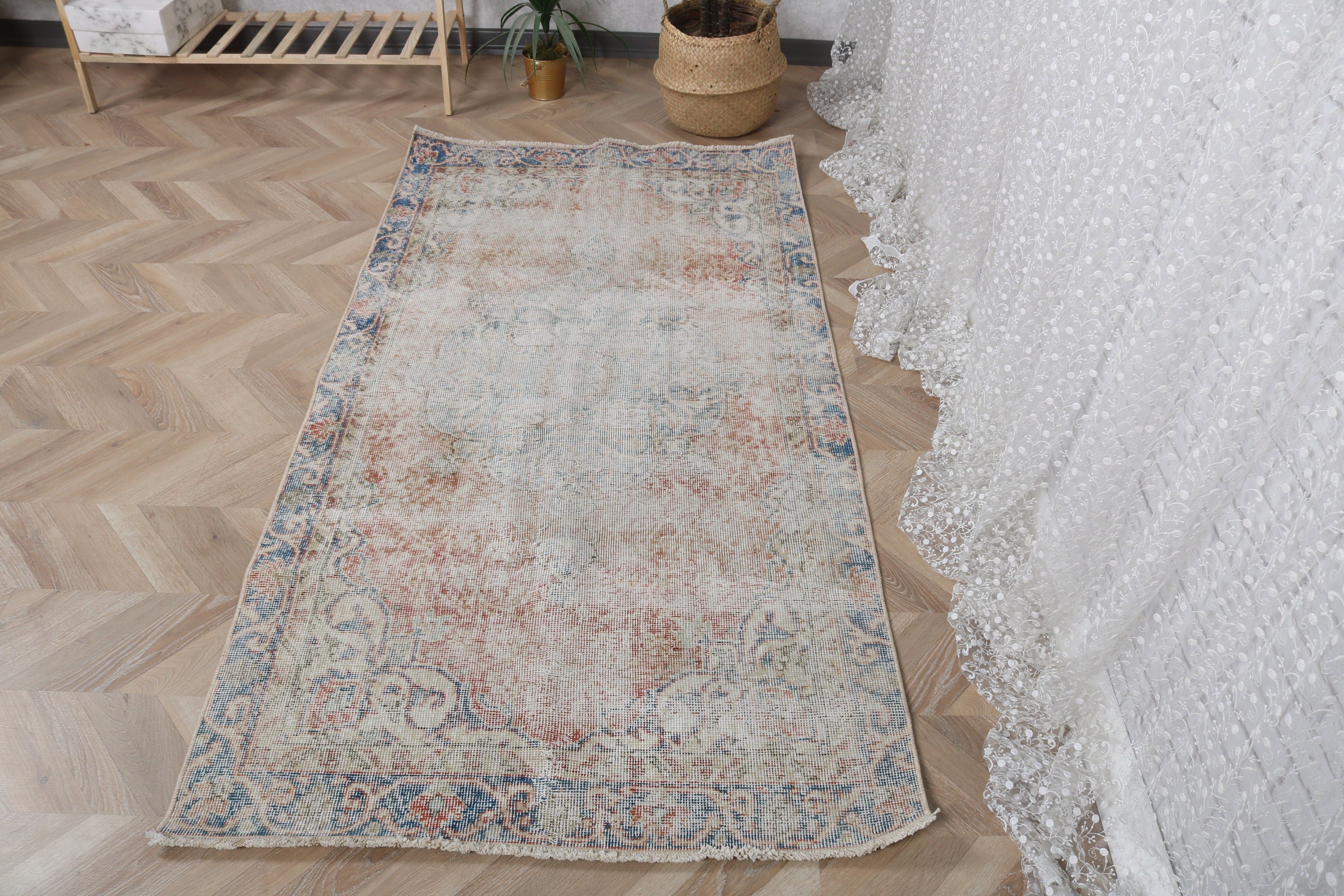 Geometrik Halılar, Mutfak Halısı, 3,3x6,4 ft Aksan Halısı, Lüks Halılar, Vurgu Halıları, Turuncu Oryantal Halı, Vintage Halılar, Yer Halısı, Türk Halısı