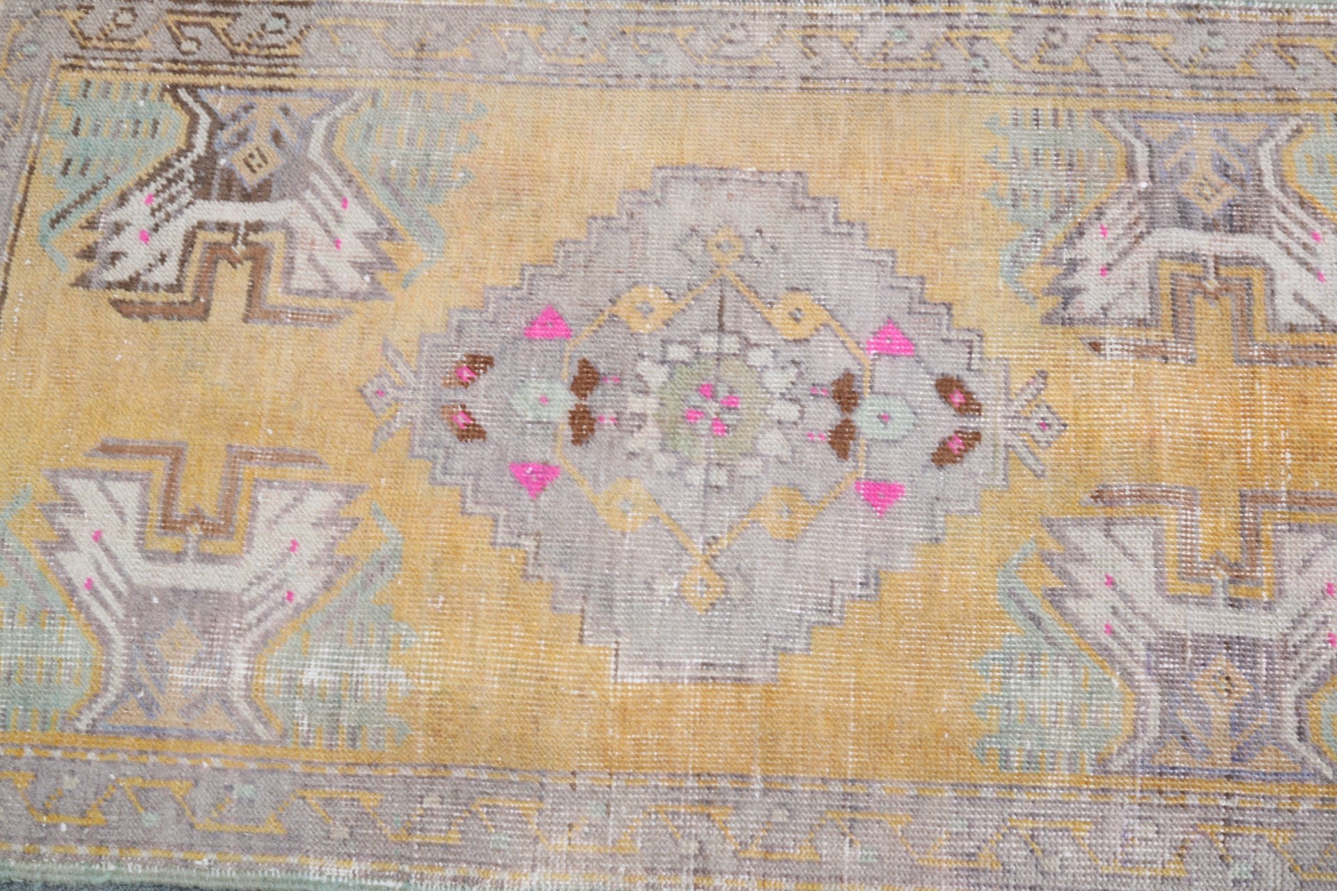 Vintage Rugs, Car Mat Rugs, Boho Rug, Small Area Rug, Turkish Rug, Oriental Rugs, 1.7x3.1 ft Small Rugs, Antique Rugs, Yellow Oriental Rugs