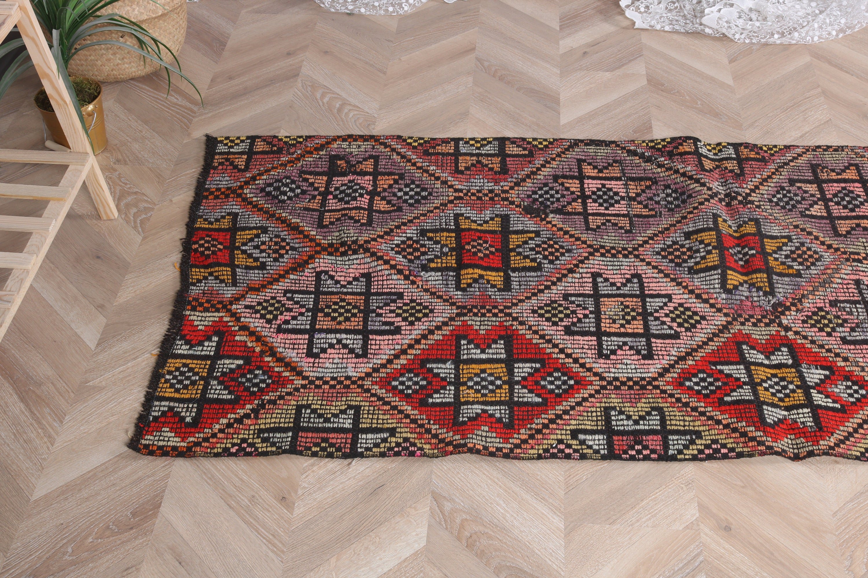 Türk Halıları, Çocuk Halısı, Yer Halısı, 2,7x6,3 ft Vurgu Halısı, Gökkuşağı Oryantal Halıları, Vintage Halılar, Boho Halısı, Geometrik Halılar, Dekoratif Halılar