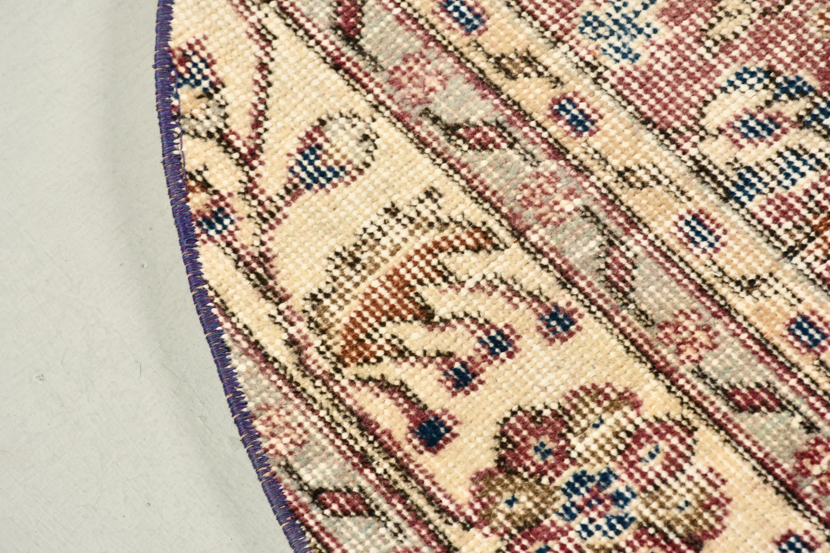 Anatolian Rug, Bedroom Rug, Oriental Rugs, Door Mat Rug, Turkish Rugs, Beige Home Decor Rug, Vintage Rug, Muted Rug, 3.2x3.3 ft Small Rug