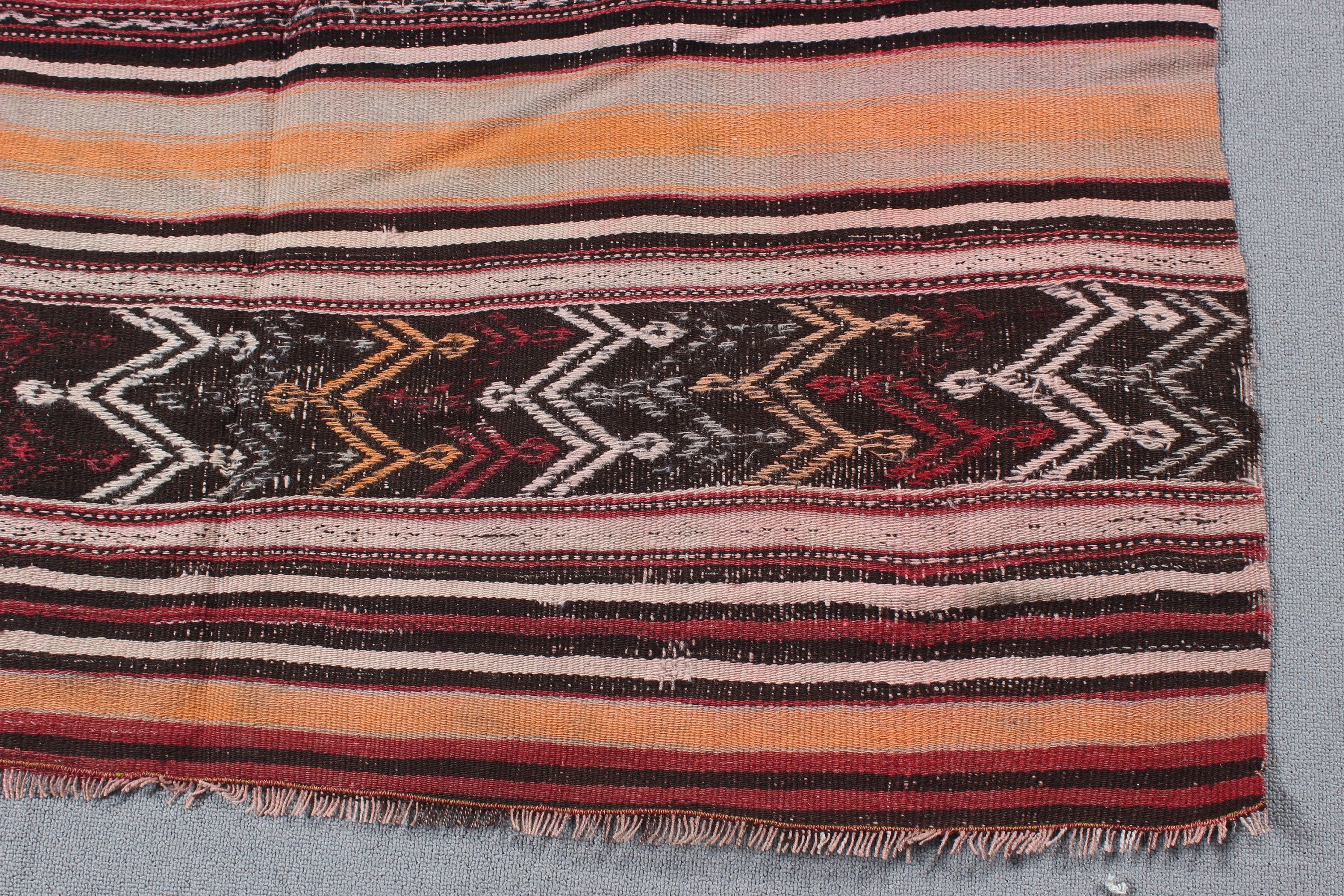 Mutfak Halısı, Kırmızı Yer Halıları, Vintage Halı, Kilim, Yün Halılar, Boho Alanı Halıları, 4.1x5.9 ft Alan Halısı, Türk Halısı, Oturma Odası Halıları