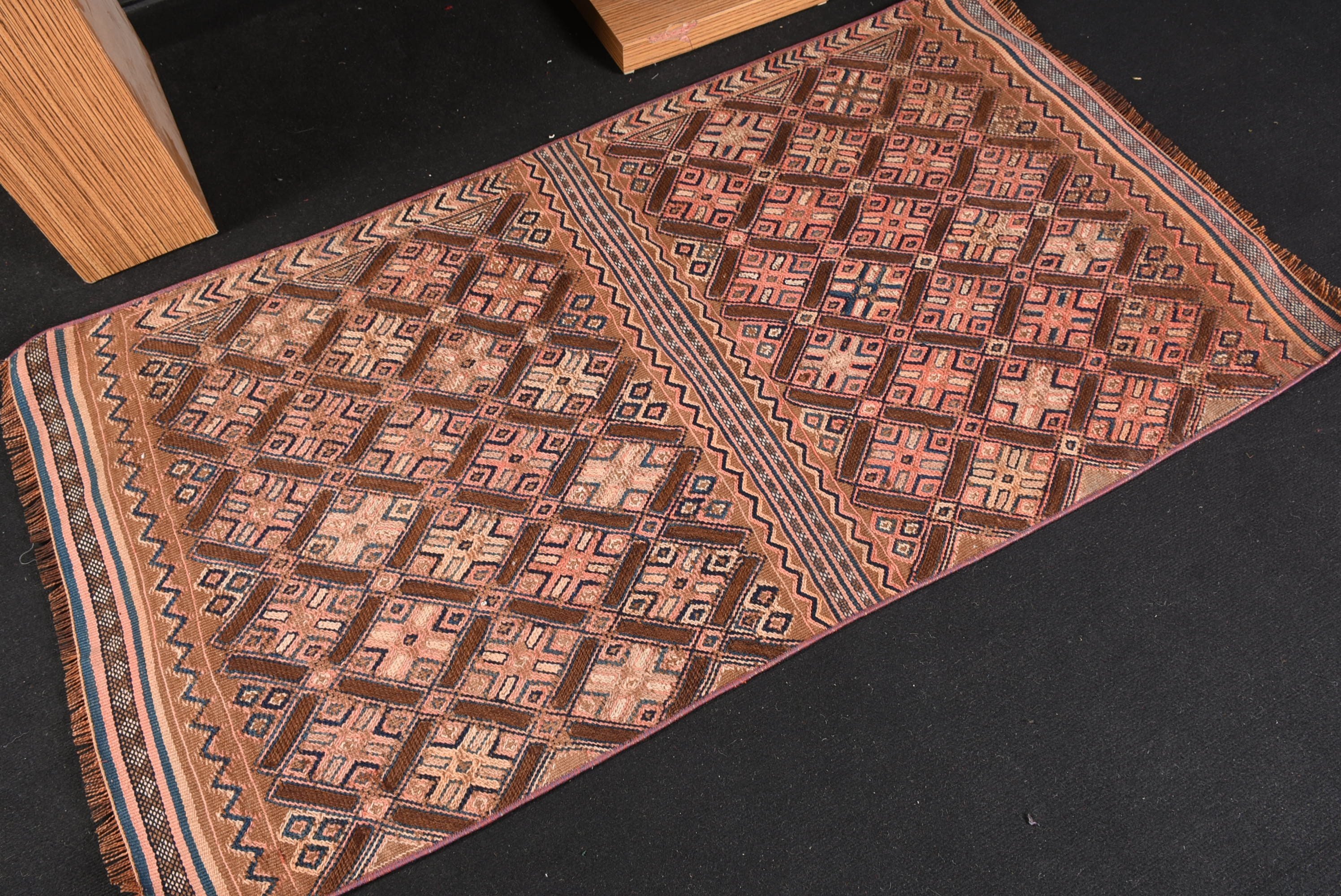 Vintage Rug, Brown  2.9x5.4 ft Accent Rugs, Entry Rugs, Cool Rugs, Kilim, Antique Rugs, Turkish Rug, Bedroom Rugs, Custom Rug