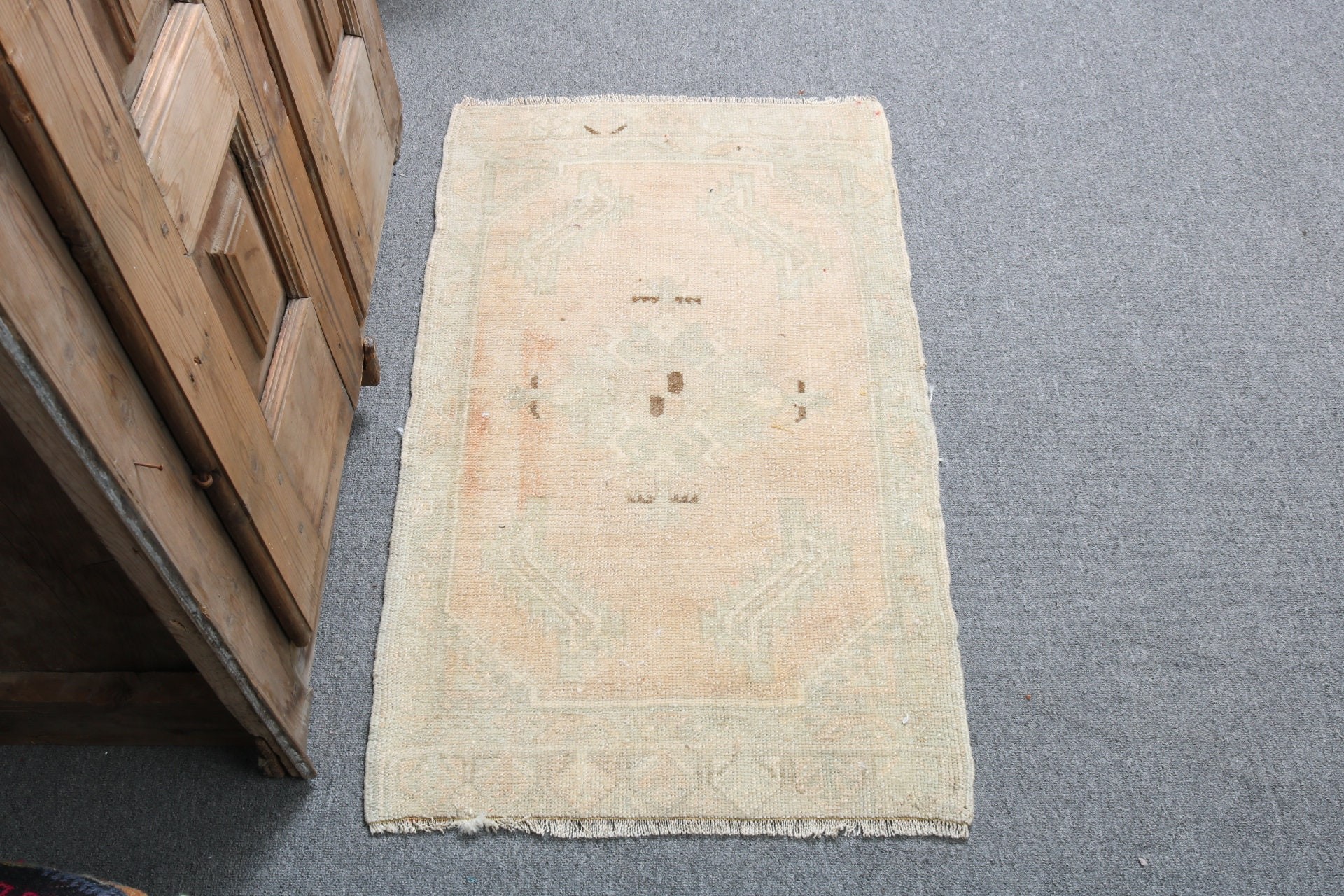 Nursery Rug, Office Rug, 1.8x3.1 ft Small Rug, Neutral Rugs, Orange Bedroom Rug, Small Boho Rug, Home Decor Rug, Turkish Rug, Vintage Rug