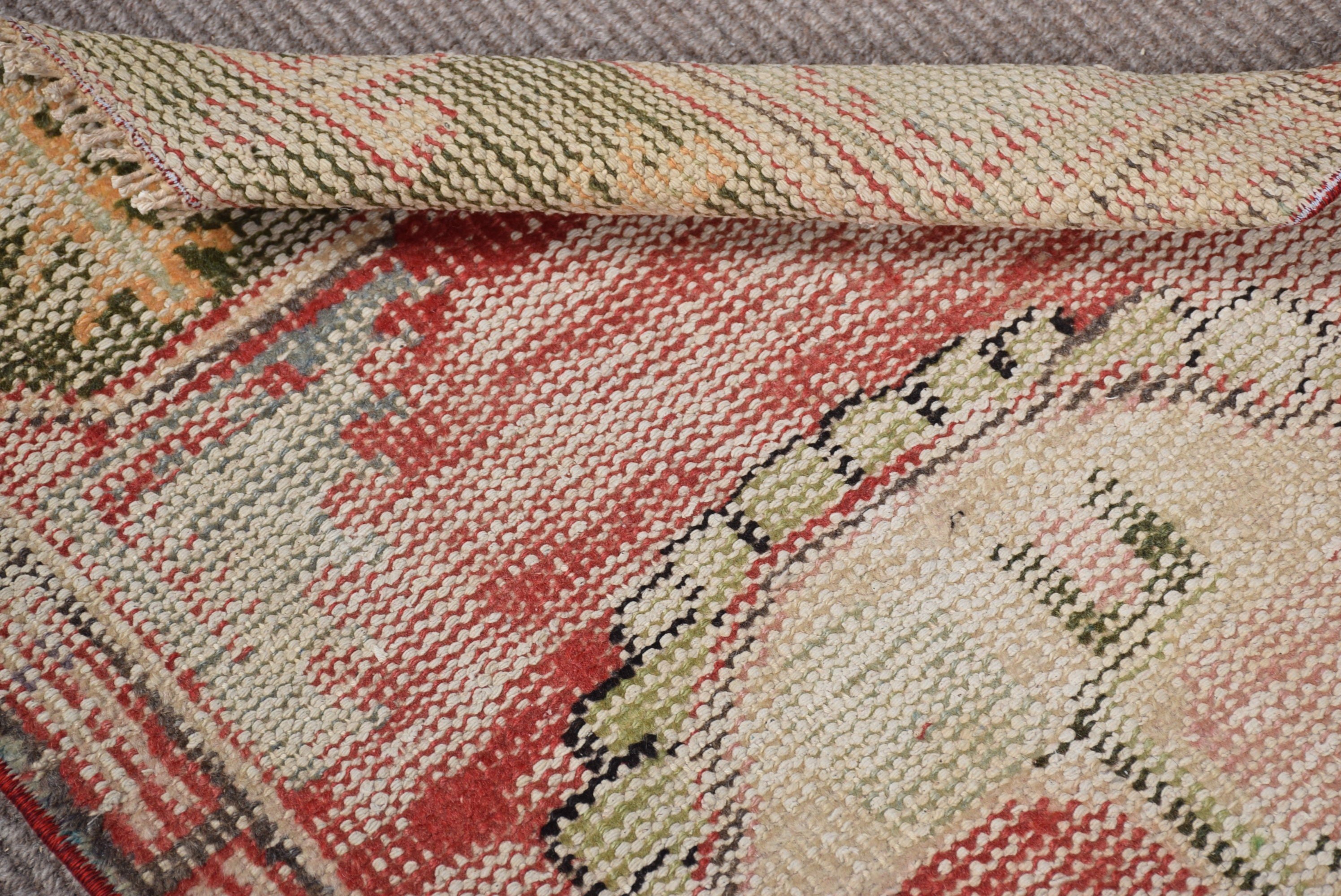 Pastel Rug, 1.9x3.6 ft Small Rugs, Vintage Rug, Kitchen Rugs, Turkish Rugs, Anatolian Rug, Door Mat Rug, Beige Moroccan Rugs