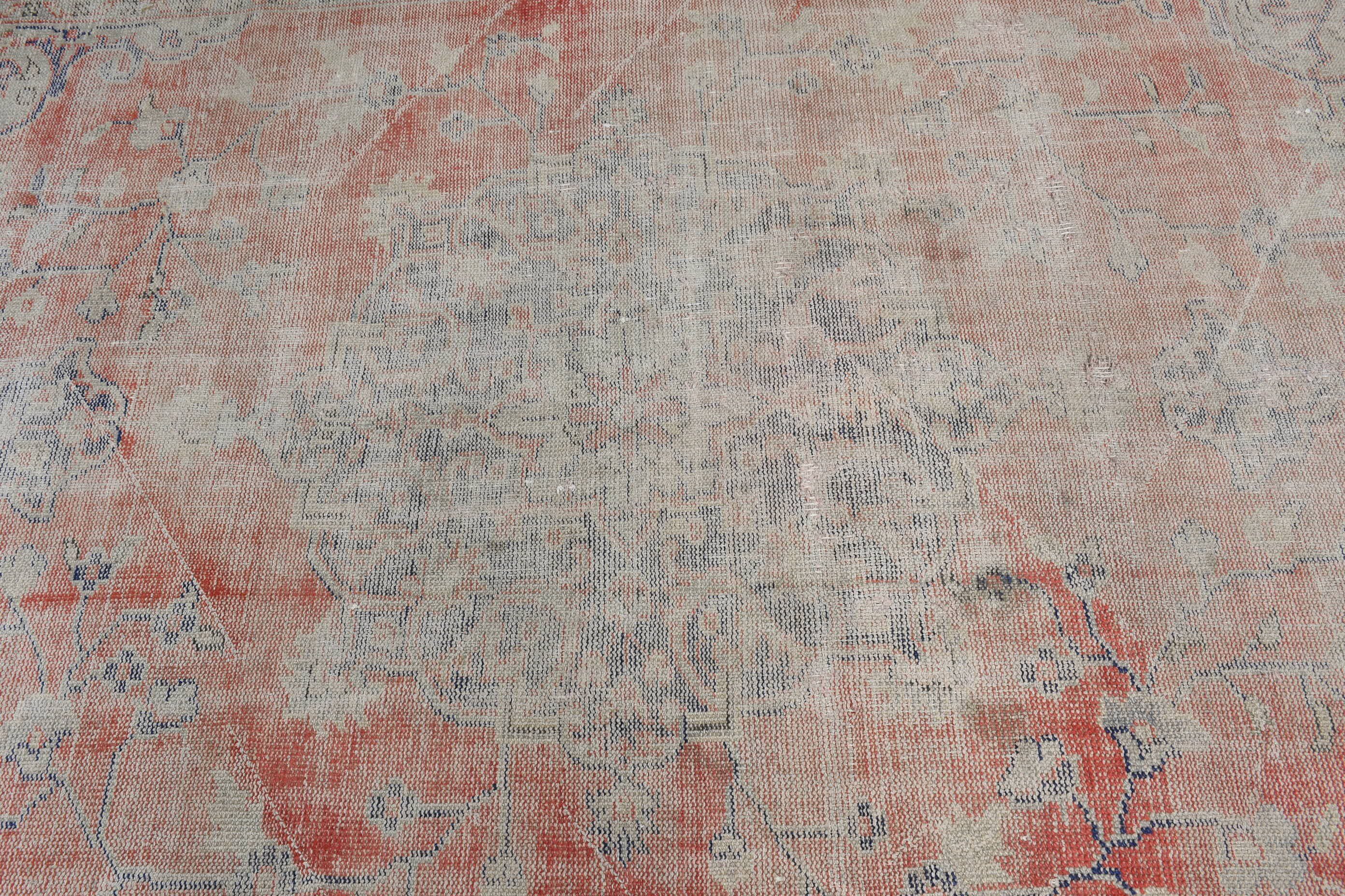 Rugs for Salon, Cool Rugs, Vintage Rugs, Red Anatolian Rug, Salon Rug, 6.2x9.3 ft Large Rug, Bedroom Rug, Home Decor Rug, Turkish Rug