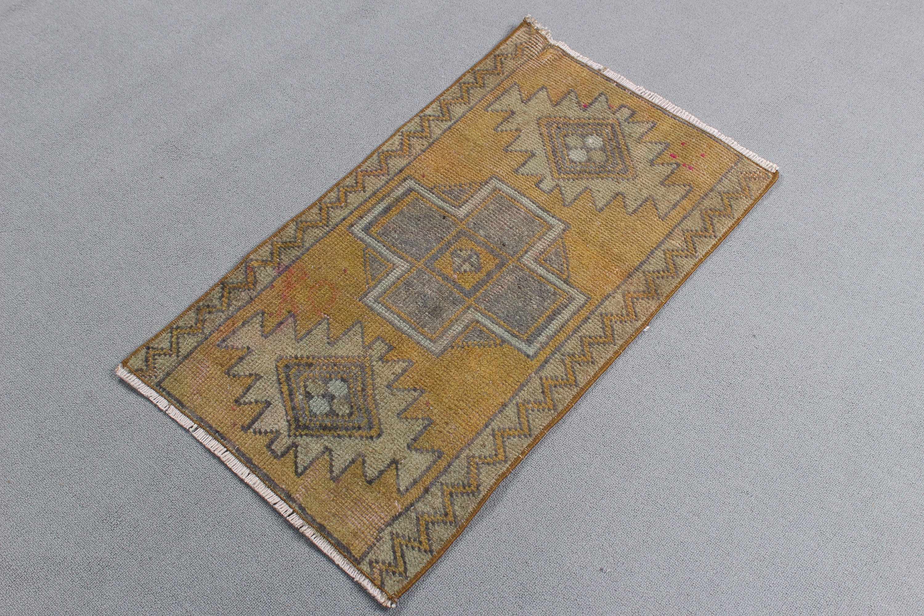 Small Area Rugs, Turkish Rugs, Home Decor Rug, Vintage Rug, Bedroom Rugs, 1.6x2.8 ft Small Rug, Bronze Antique Rugs, Statement Rugs