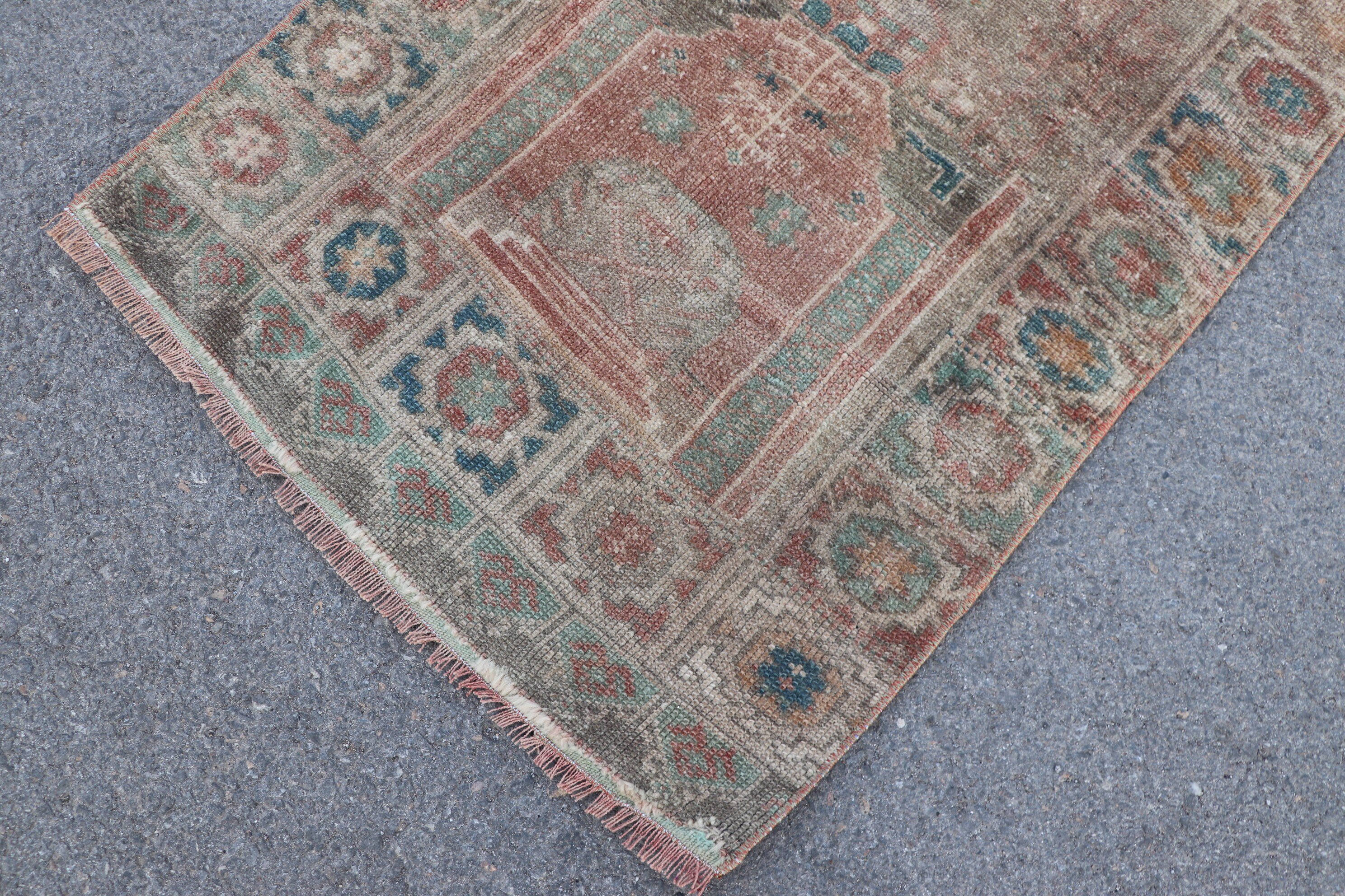 Bath Rug, Rugs for Bath, Turkish Rugs, Red  2.4x3.4 ft Small Rugs, Oriental Rugs, Vintage Rug, Moroccan Rug, Kitchen Rugs