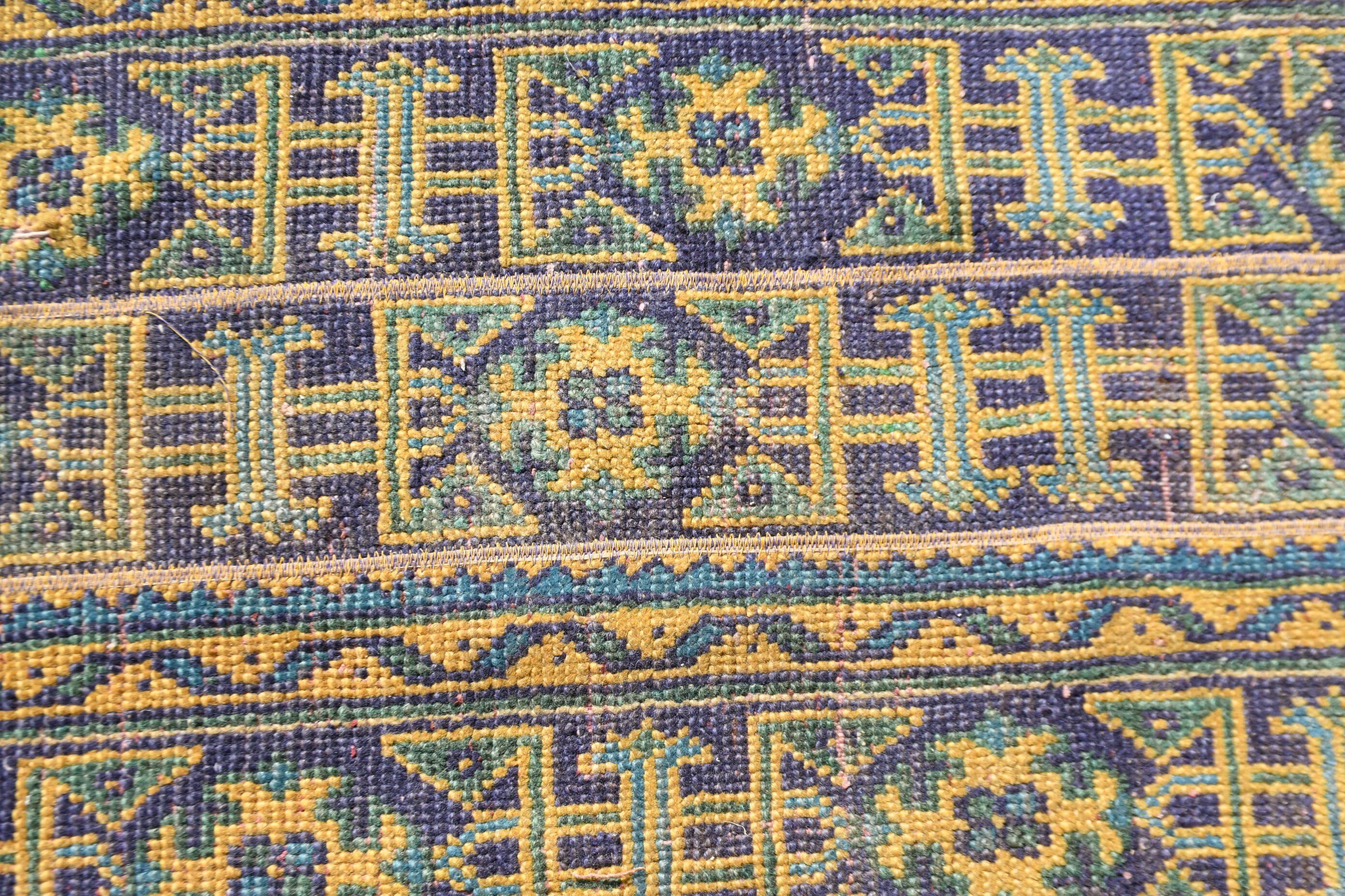 Kitchen Rug, Bedroom Rugs, Nursery Rugs, 1.9x3.5 ft Small Rug, Wool Rug, Vintage Rugs, Turkish Rugs, Rugs for Kitchen, Blue Moroccan Rugs