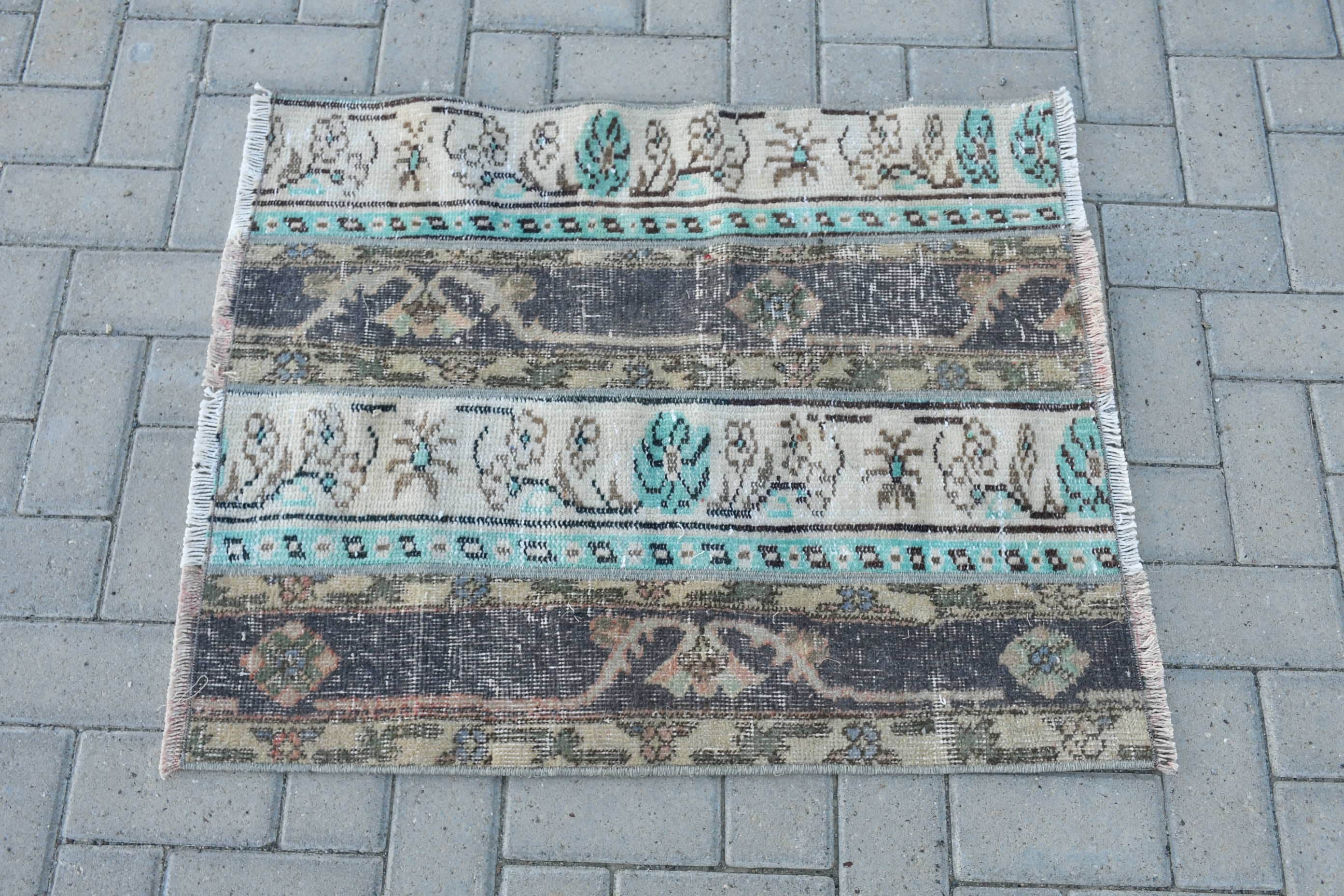 Vintage Rugs, Entry Rug, Pale Rugs, Bath Rug, Turkish Rug, Rugs for Kitchen, Moroccan Rug, Black Floor Rug, 2.4x3 ft Small Rug, Cool Rug