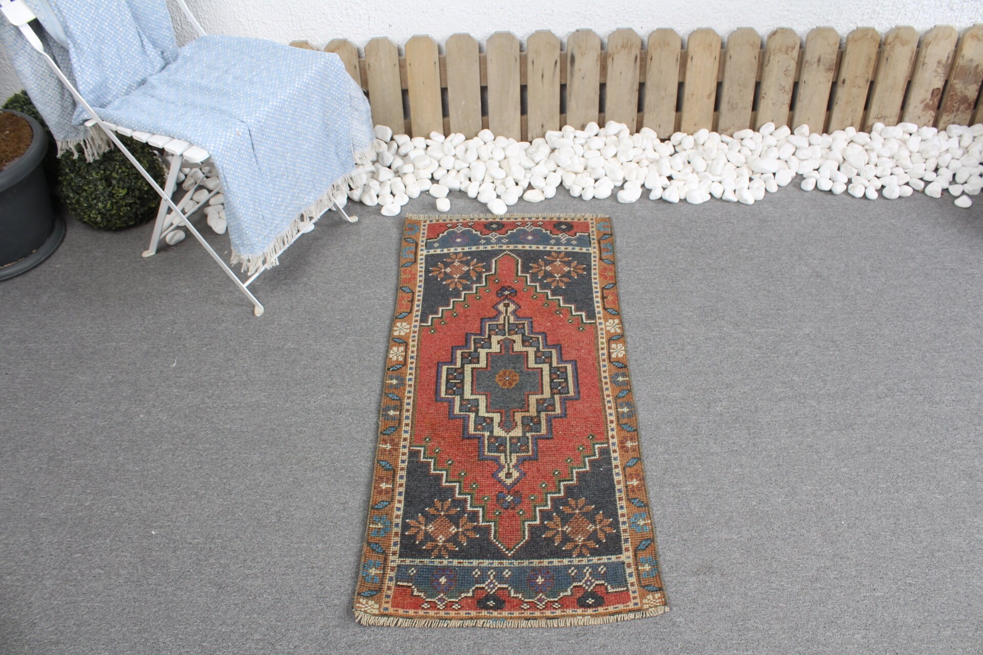 Türk Halısı, 1.8x3.6 ft Küçük Halı, Duvara Asılı Halı, Banyo Halısı, Kırmızı Oryantal Halılar, Yatak Odası Halıları, Estetik Halı, Vintage Halı