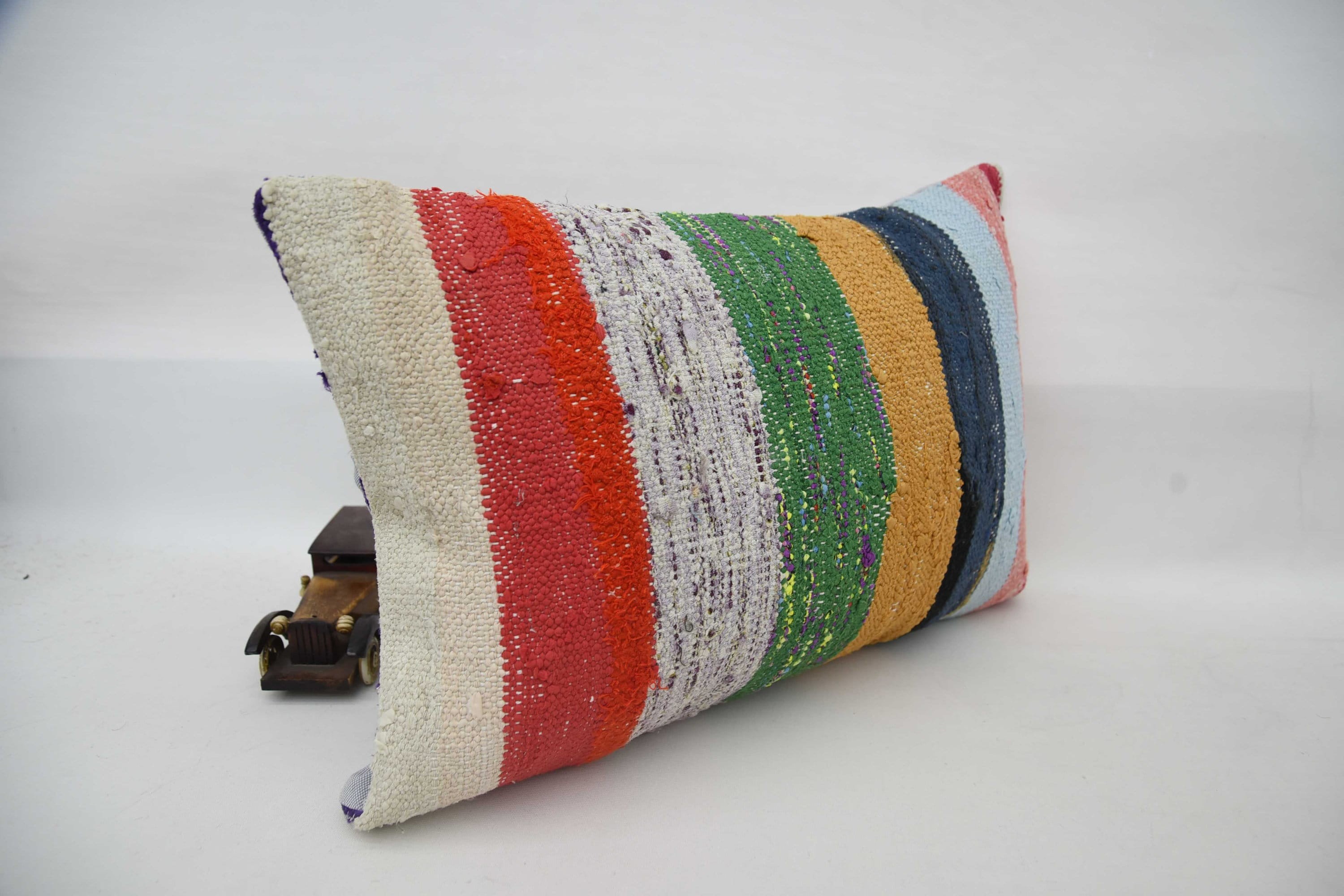 Vintage Cushion, Antique Pillows, Kilim Pillow, 16"x24" Green Cushion Case, Yoga Cushion Cover, Nomadic Pillow Cover, Boho Pillow
