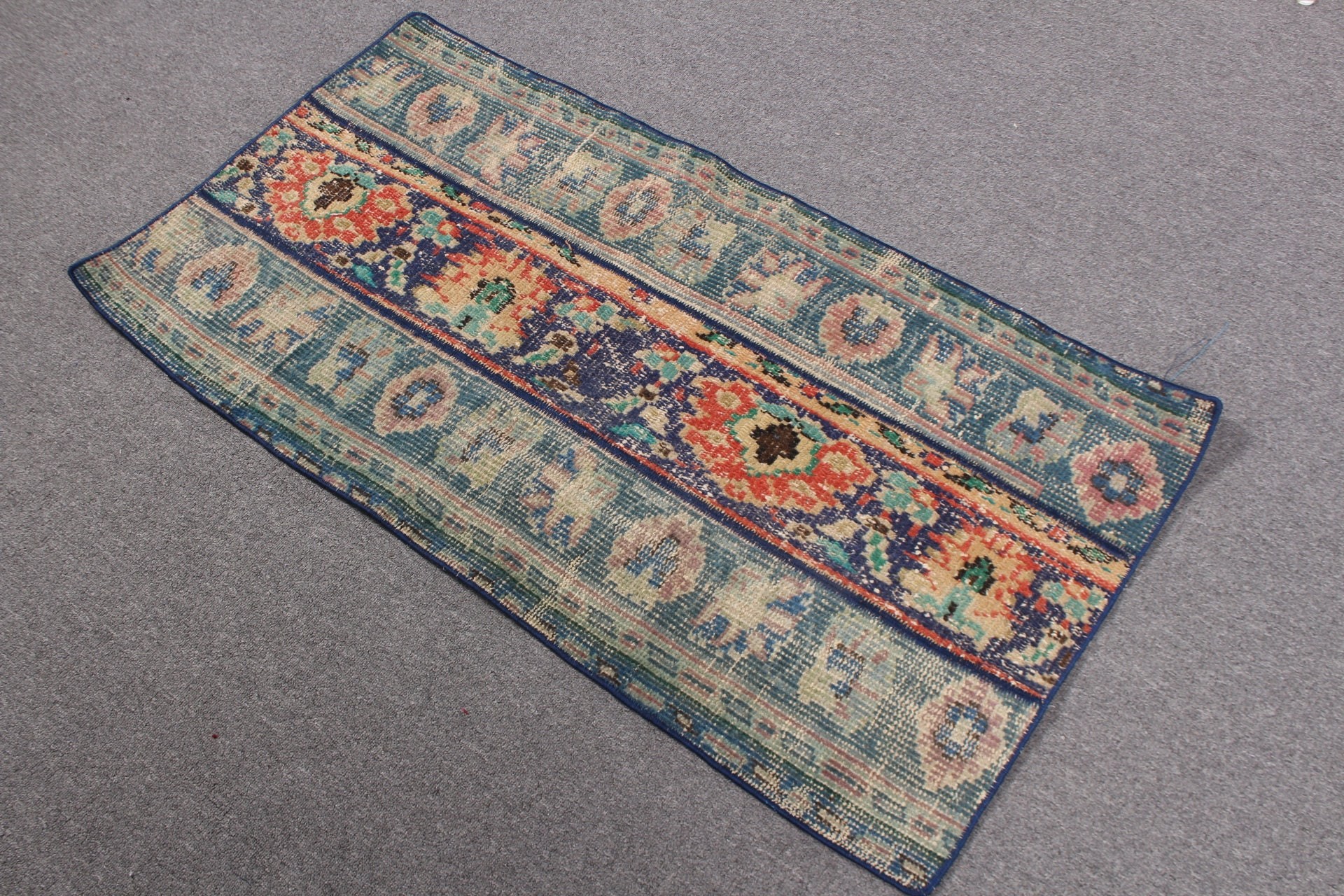 Entry Rugs, Rugs for Bath, Turkish Rugs, Car Mat Rug, Old Rug, Green Anatolian Rugs, 2x3.9 ft Small Rug, Cool Rug, Kitchen Rug, Vintage Rug