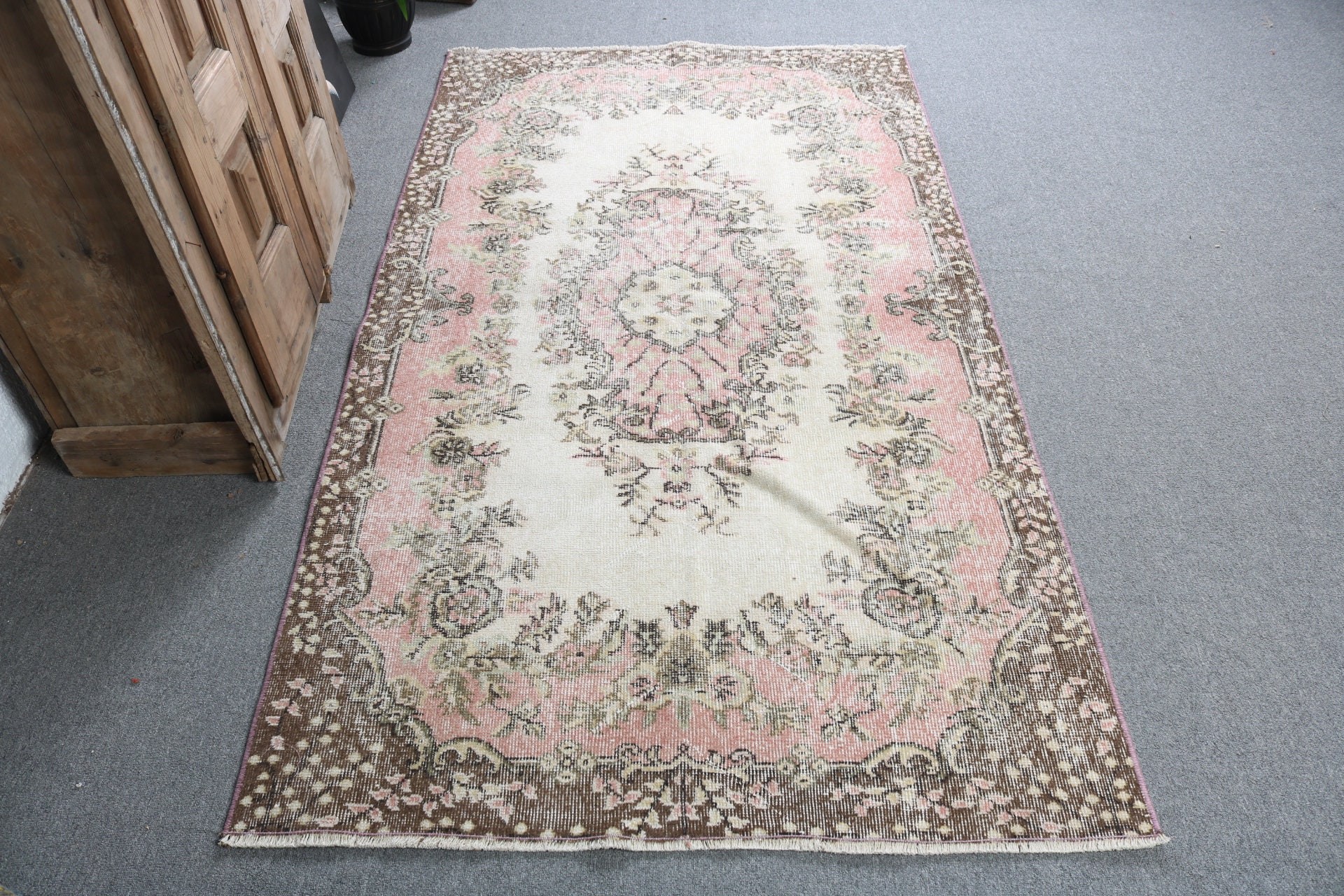 Yün Halılar, Dekoratif Halılar, Vintage Halılar, Türk Halısı, Fas Halısı, Boho Alan Halıları, Bej Zemin Halıları, 3,8x6,9 ft Alan Halısı, Zemin Halıları