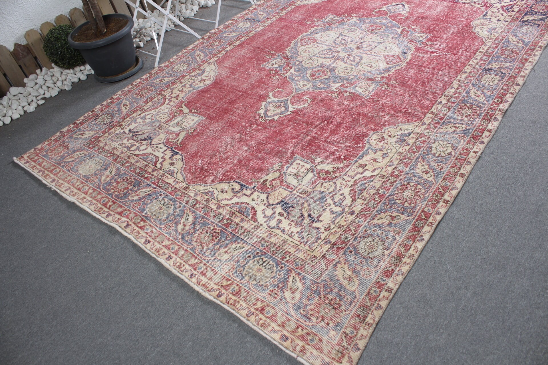 Home Decor Rugs, Oriental Rug, Vintage Rugs, 6.6x10.9 ft Oversize Rug, Retro Rug, Saloon Rugs, Turkish Rug, Pink Wool Rug, Salon Rug