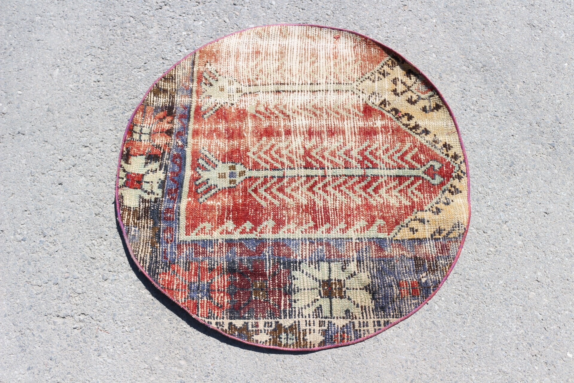 Banyo Halı, 87x87 cm Küçük Halı, Antik Halı, Paspas Halı, Araba paspası Halı, Duvar Halı, Duvar Halı, Kırmızı Antik Halı, Nostaljik Halı