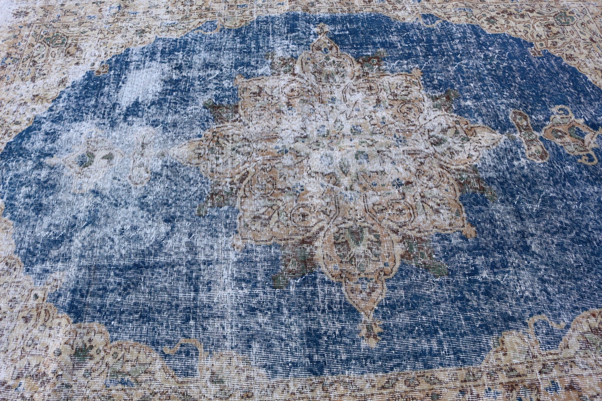 Salon Rugs, Home Decor Rug, Living Room Rug, Vintage Rug, Turkish Rugs, Handmade Rug, Antique Rug, Blue Bedroom Rug, 6.6x9.3 ft Large Rug