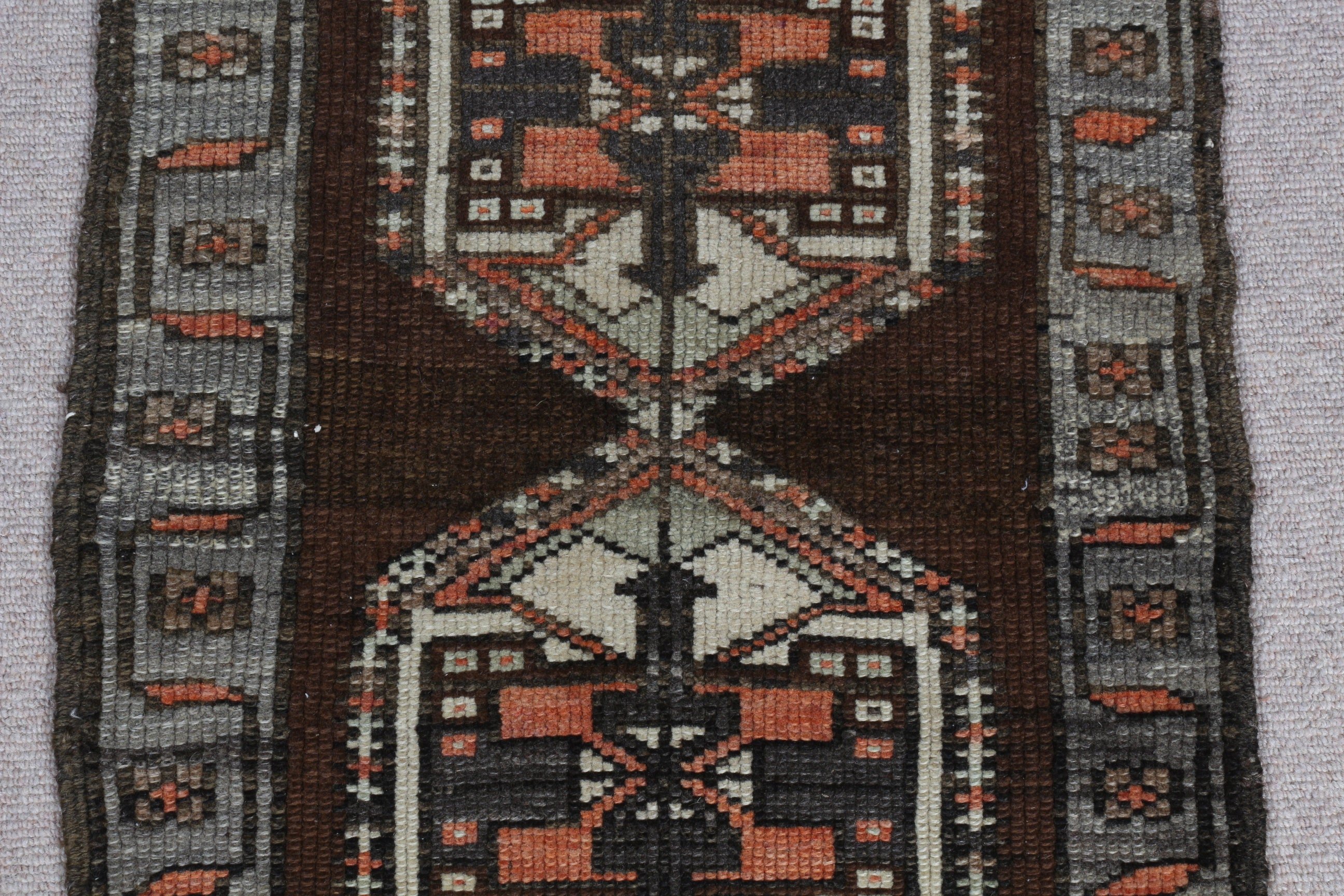 Entry Rug, Brown Moroccan Rug, Anatolian Rugs, Turkish Rug, Vintage Rug, 1.8x2.8 ft Small Rug, Flatweave Rugs, Kitchen Rugs, Oriental Rug