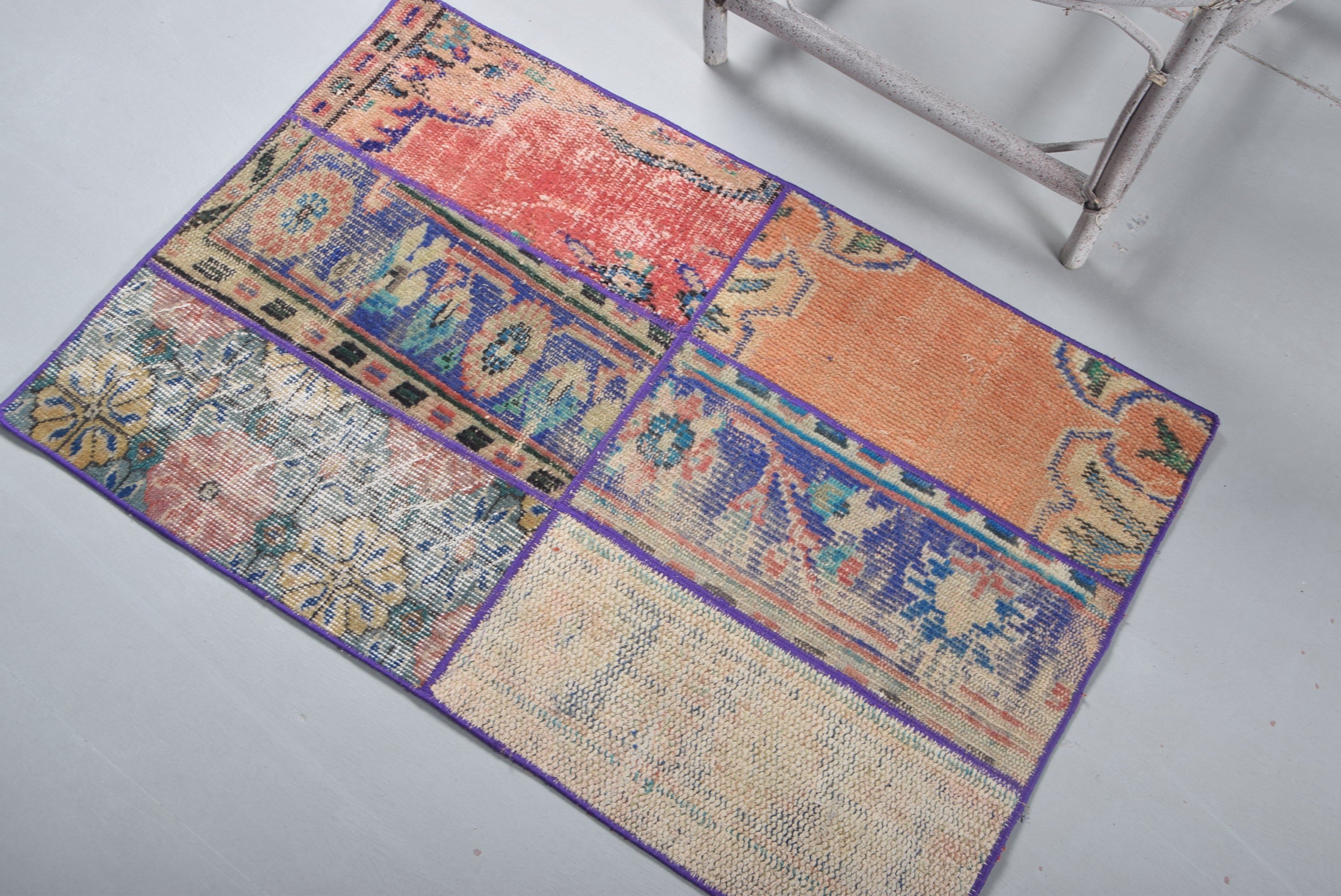 Kitchen Rugs, Vintage Rugs, Organic Rugs, Turkish Rug, 2.2x3.4 ft Small Rug, Bathroom Rugs, Blue Oriental Rug, Anatolian Rug