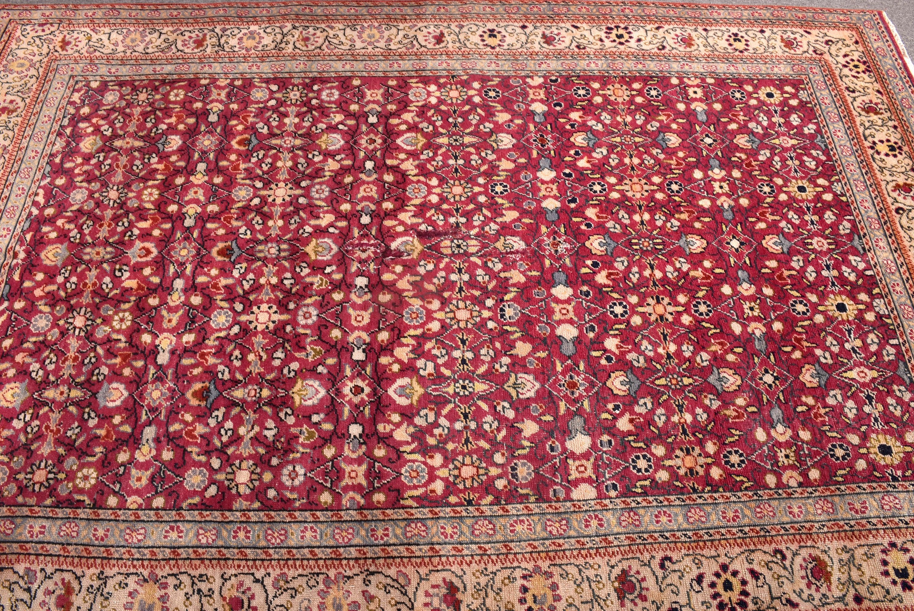 Boho Halı, Mor Açıklama Halısı, Vintage Halı, Türk Halıları, Yatak Odası Halısı, Vintage Alan Kilimi, 5x7,5 ft Alan Halıları, Dekoratif Halılar