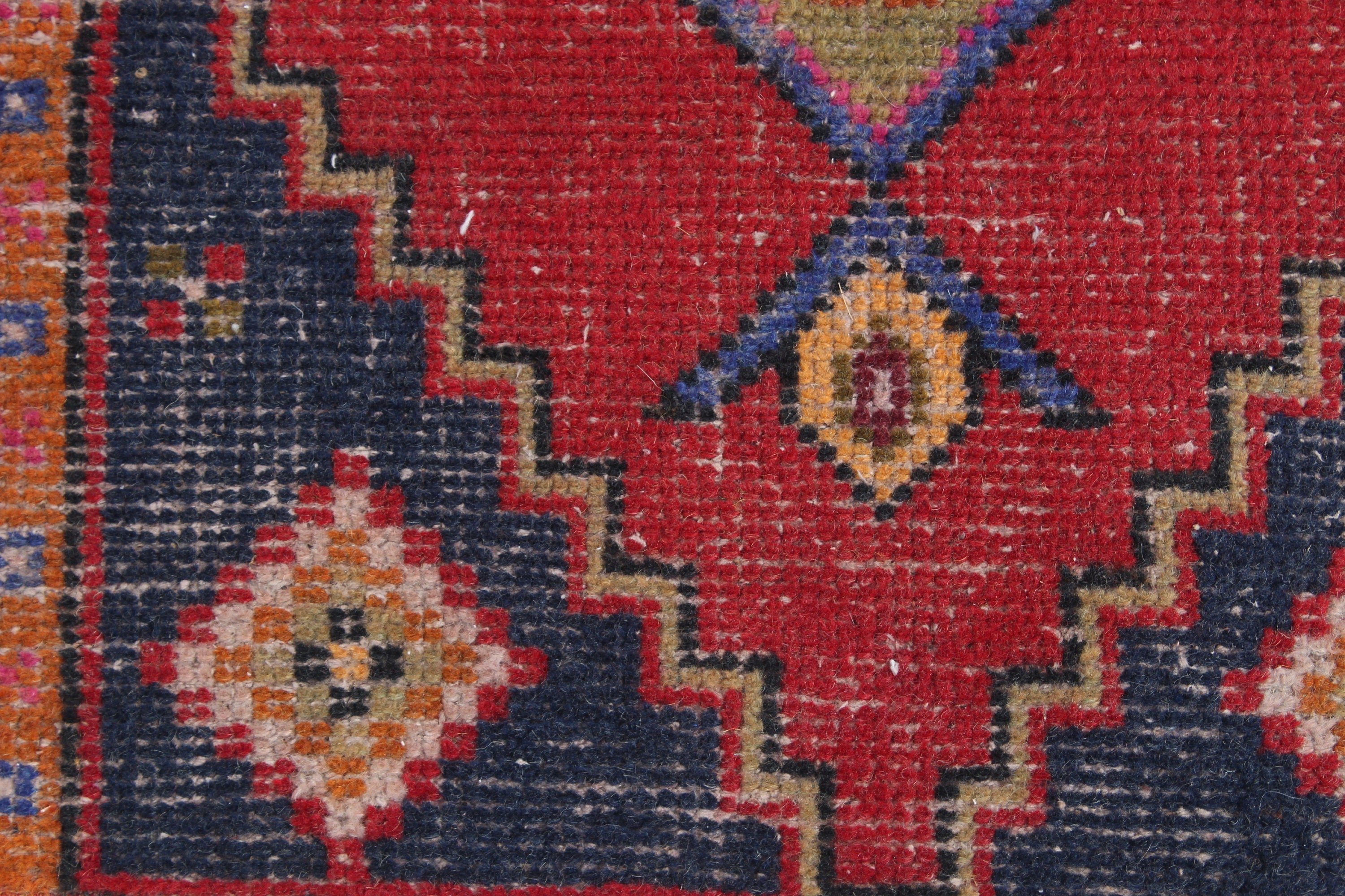 Vintage Rug, Bathroom Rug, Rugs for Bath, Red Bedroom Rugs, Turkish Rug, 1.7x3.2 ft Small Rug, Cool Rug, Statement Rug, Wool Bath Mat Rugs