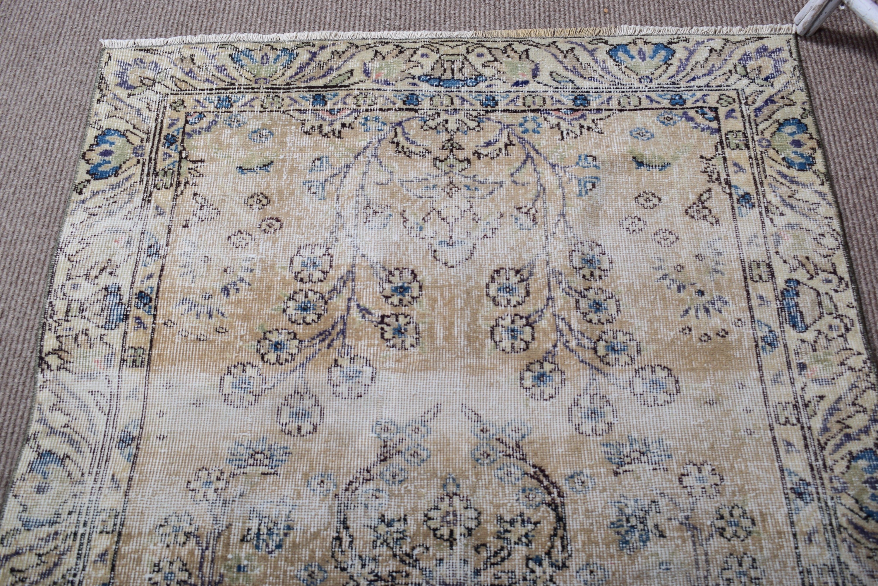 3.6x6.3 ft Accent Rugs, Turkey Rug, Beige Luxury Rug, Vintage Rug, Oriental Rug, Decorative Rug, Turkish Rug, Boho Accent Rug