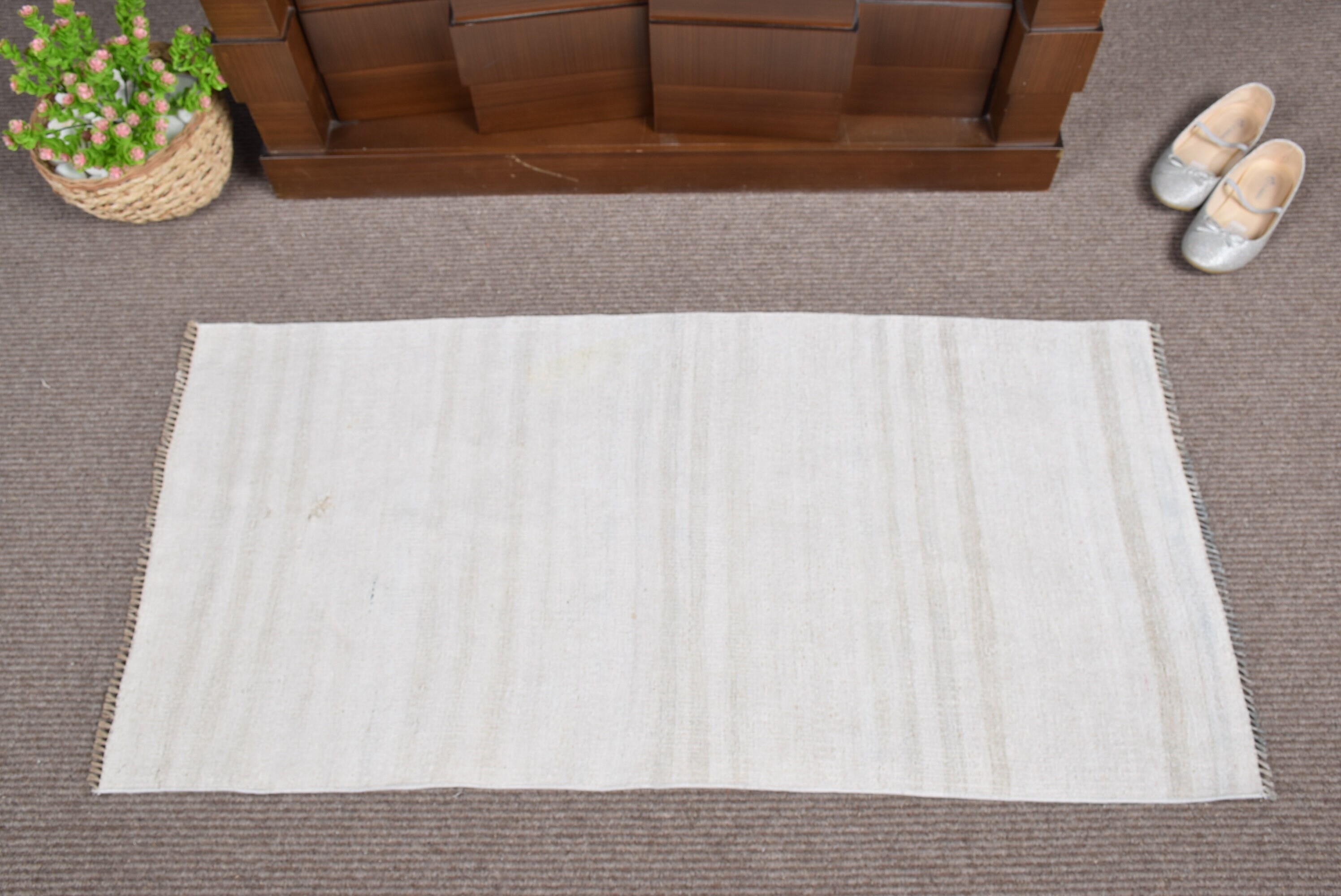 1.8x3.7 ft Small Rug, Beige Kitchen Rug, Flatweave Rug, Cool Rugs, Vintage Rug, Home Decor Rug, Entry Rugs, Wall Hanging Rug, Turkish Rug